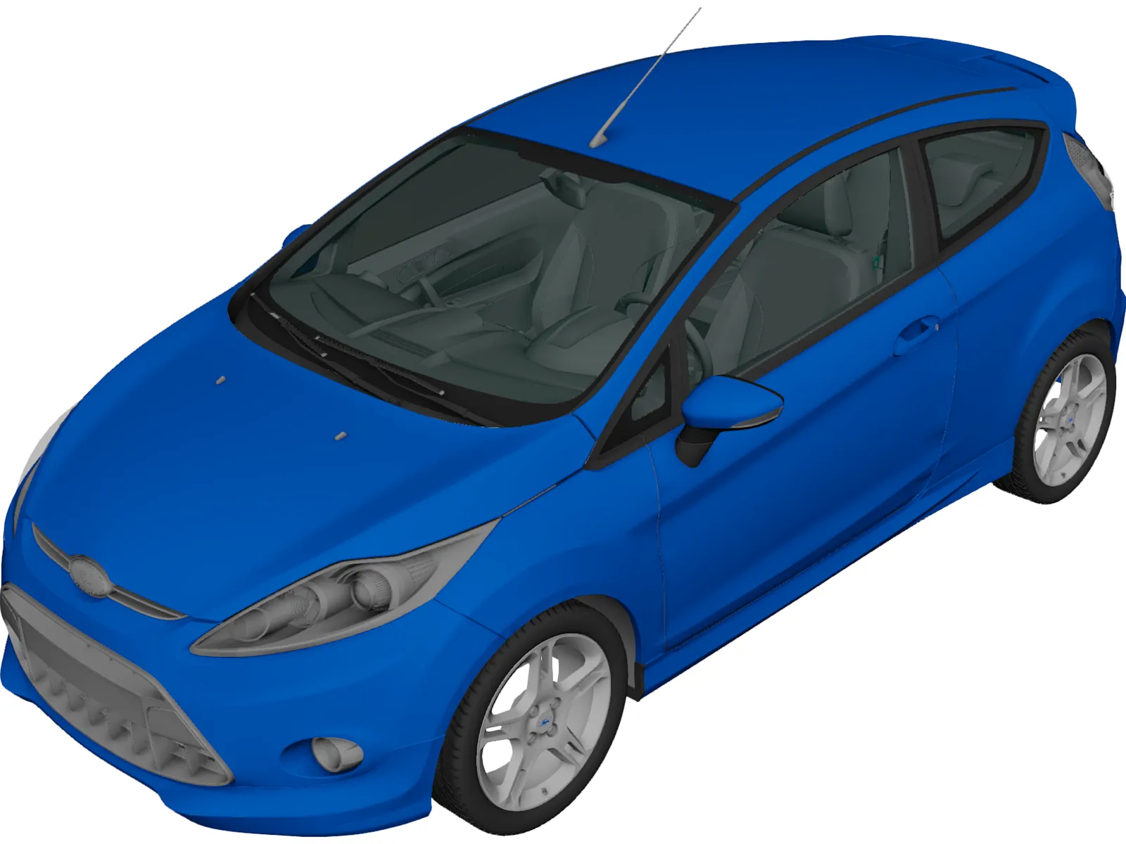 Ford Fiesta Zetec S (2009) 3D Model main preview