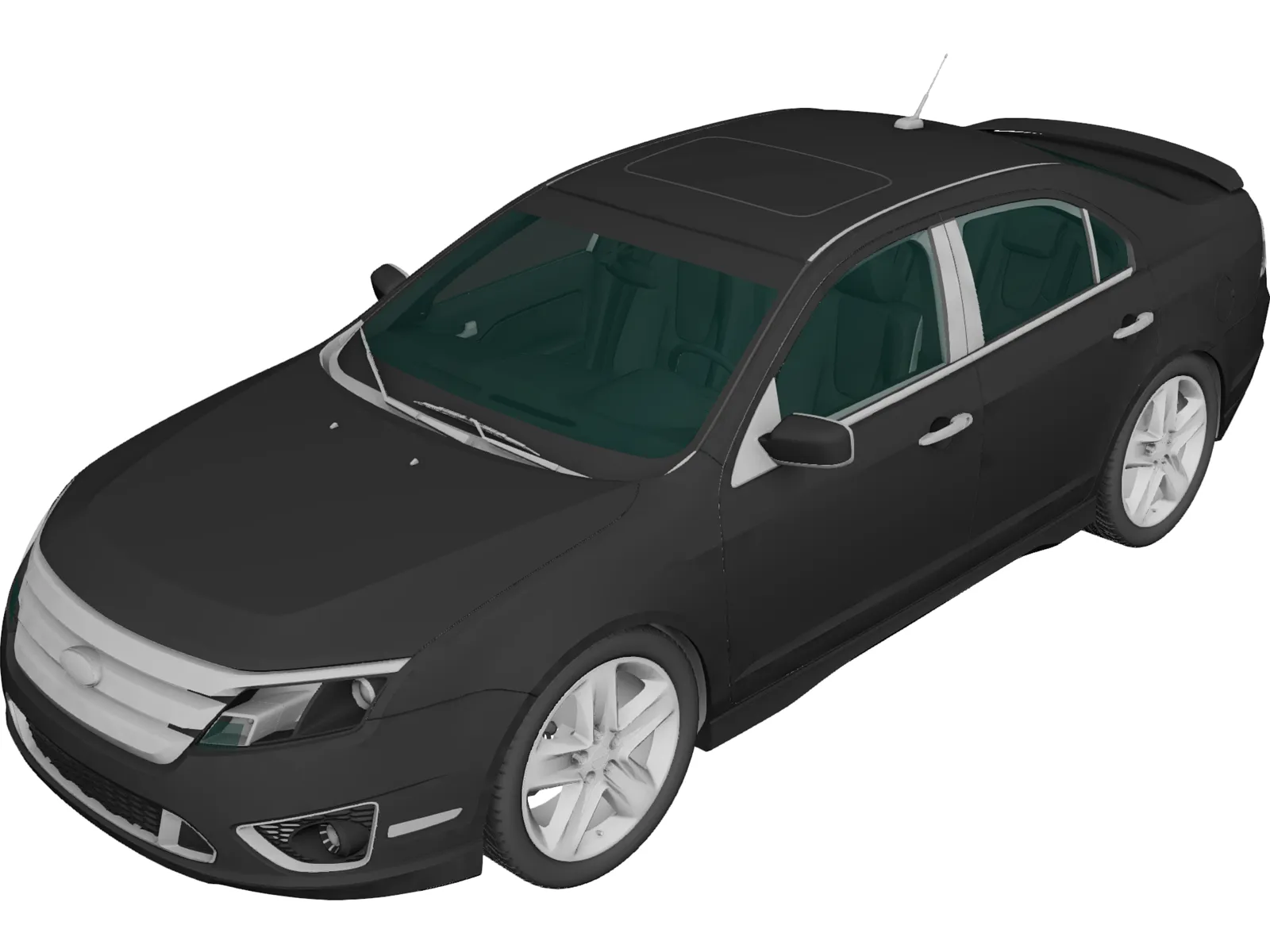Ford Fusion Sport (2010) 3D Model main preview