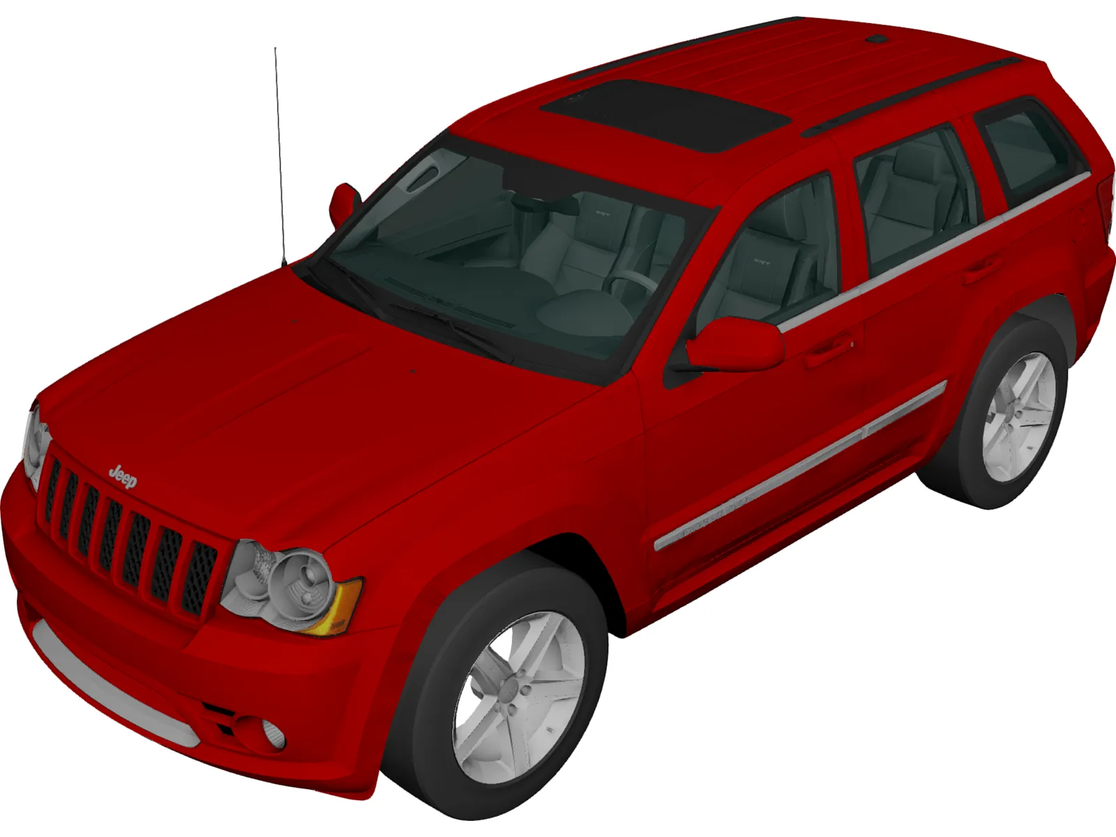 Jeep Grand Cherokee SRT8 (2009) 3D Model main preview