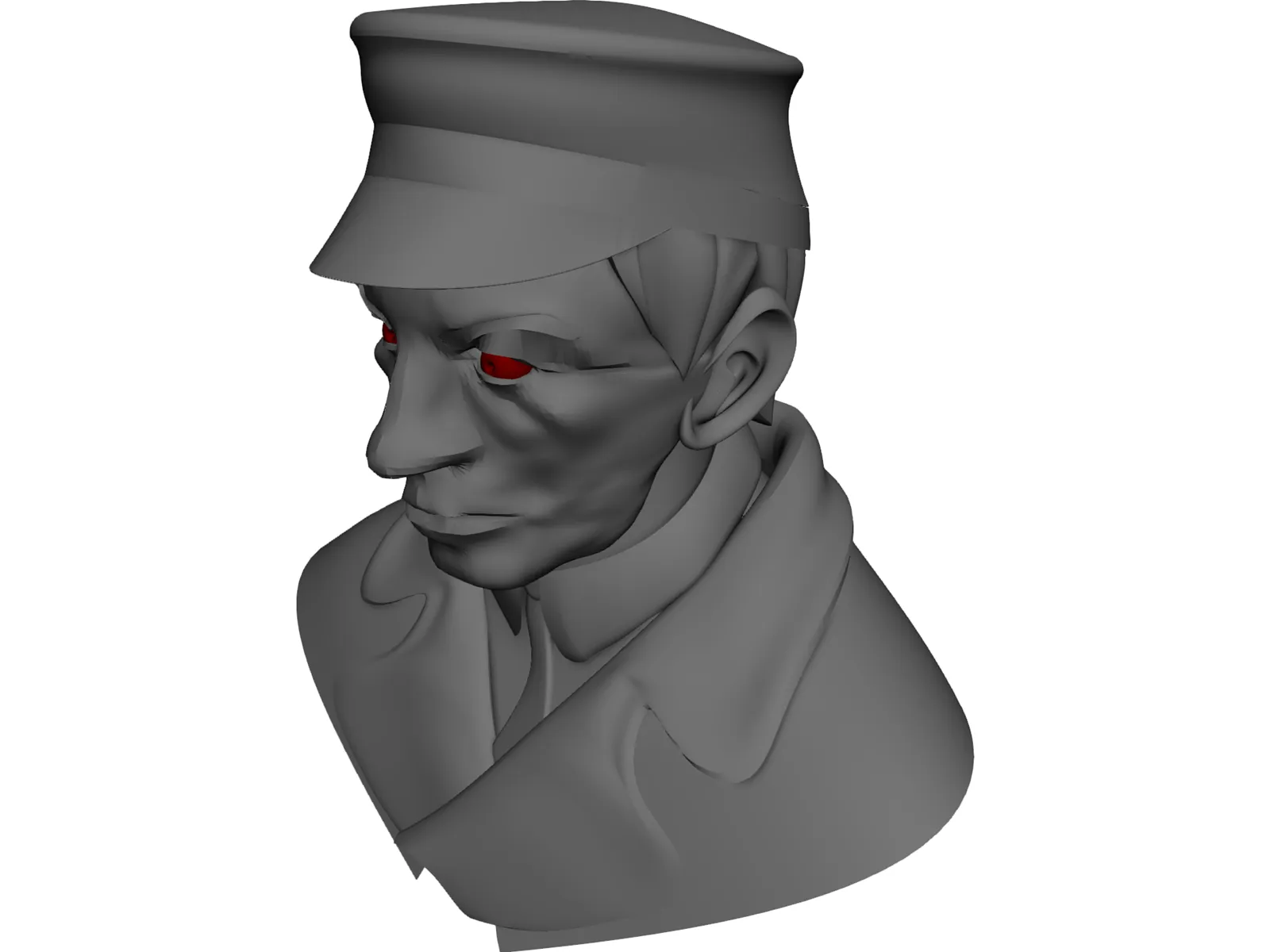 Man in Hat and Suit 3D Model main preview