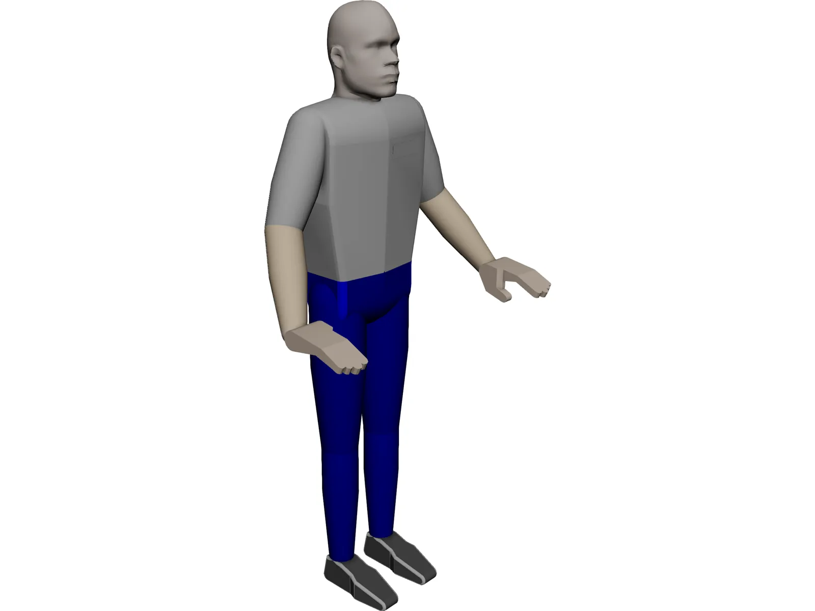 Worker 3D Model main preview