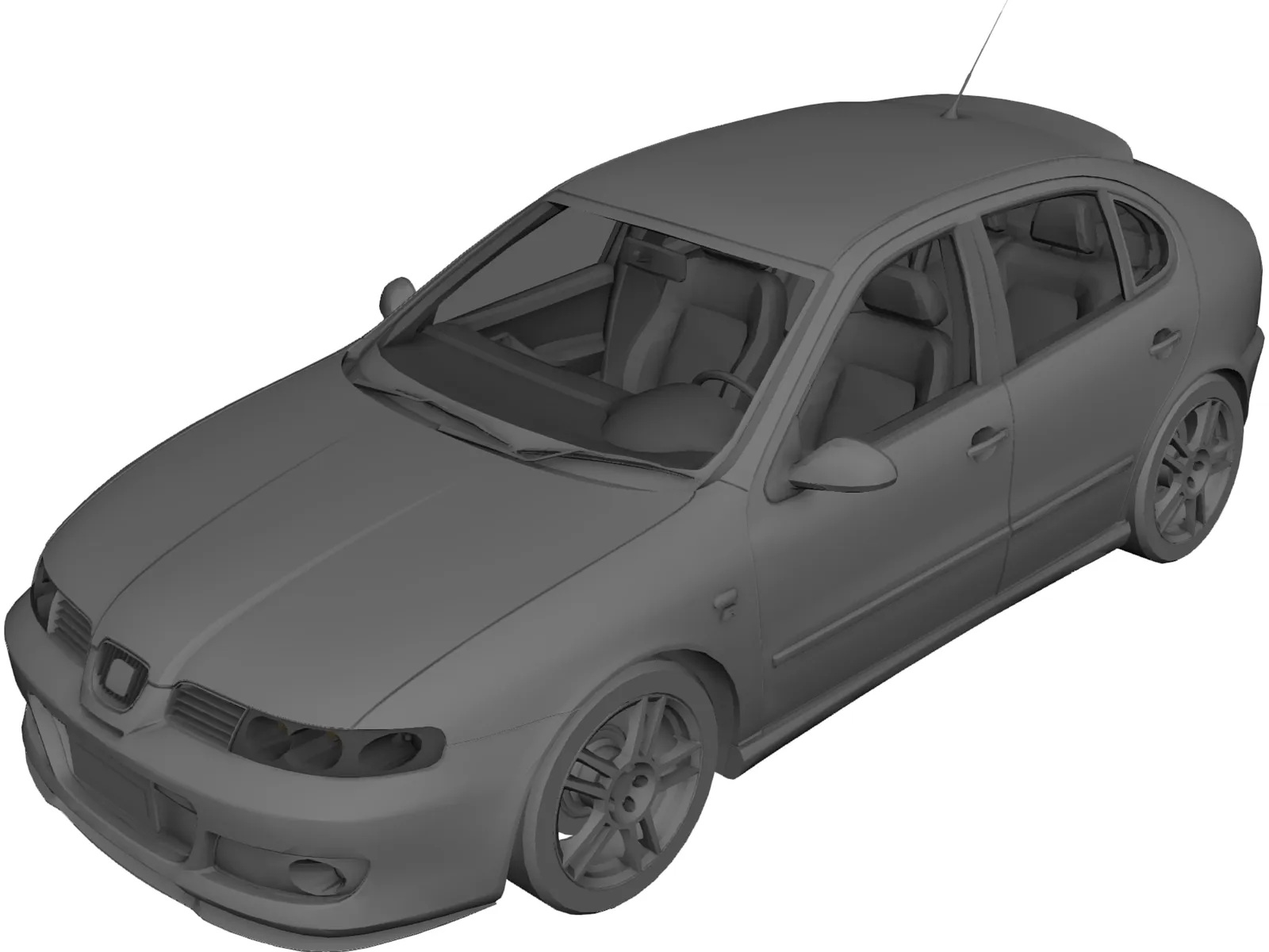 Seat Leon Cupra 3D Model main preview