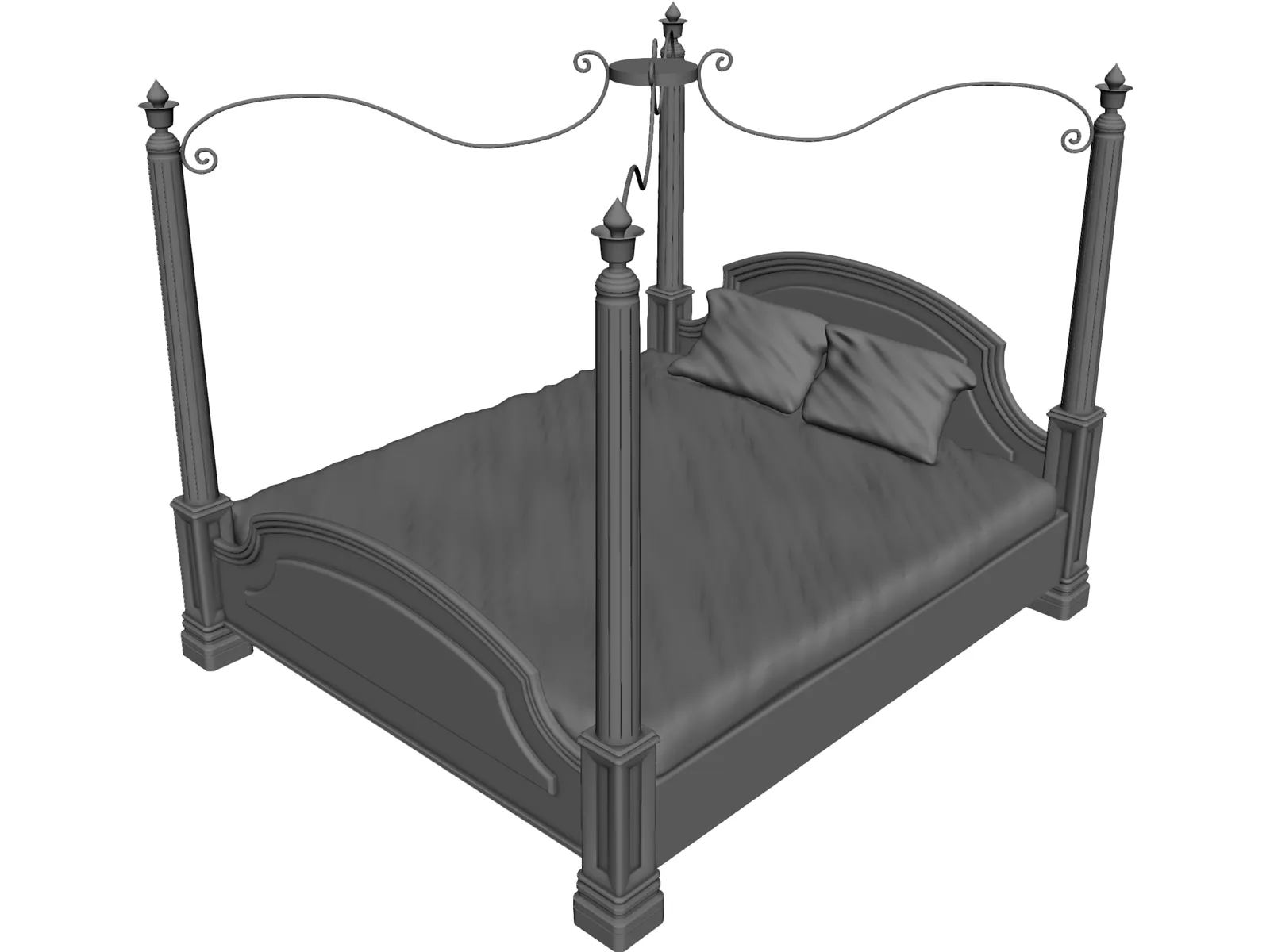 Bed 3D Model main preview