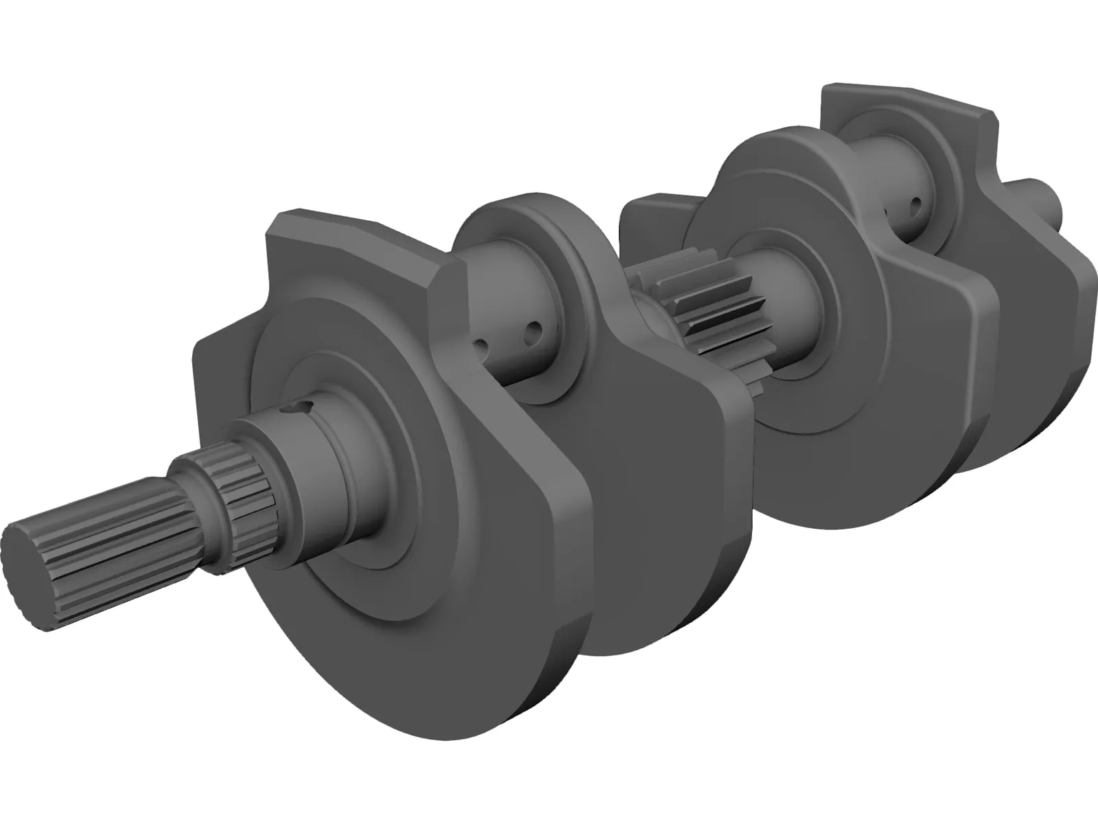 Honda VFR 400 NC30 Crankshaft 3D Model main preview