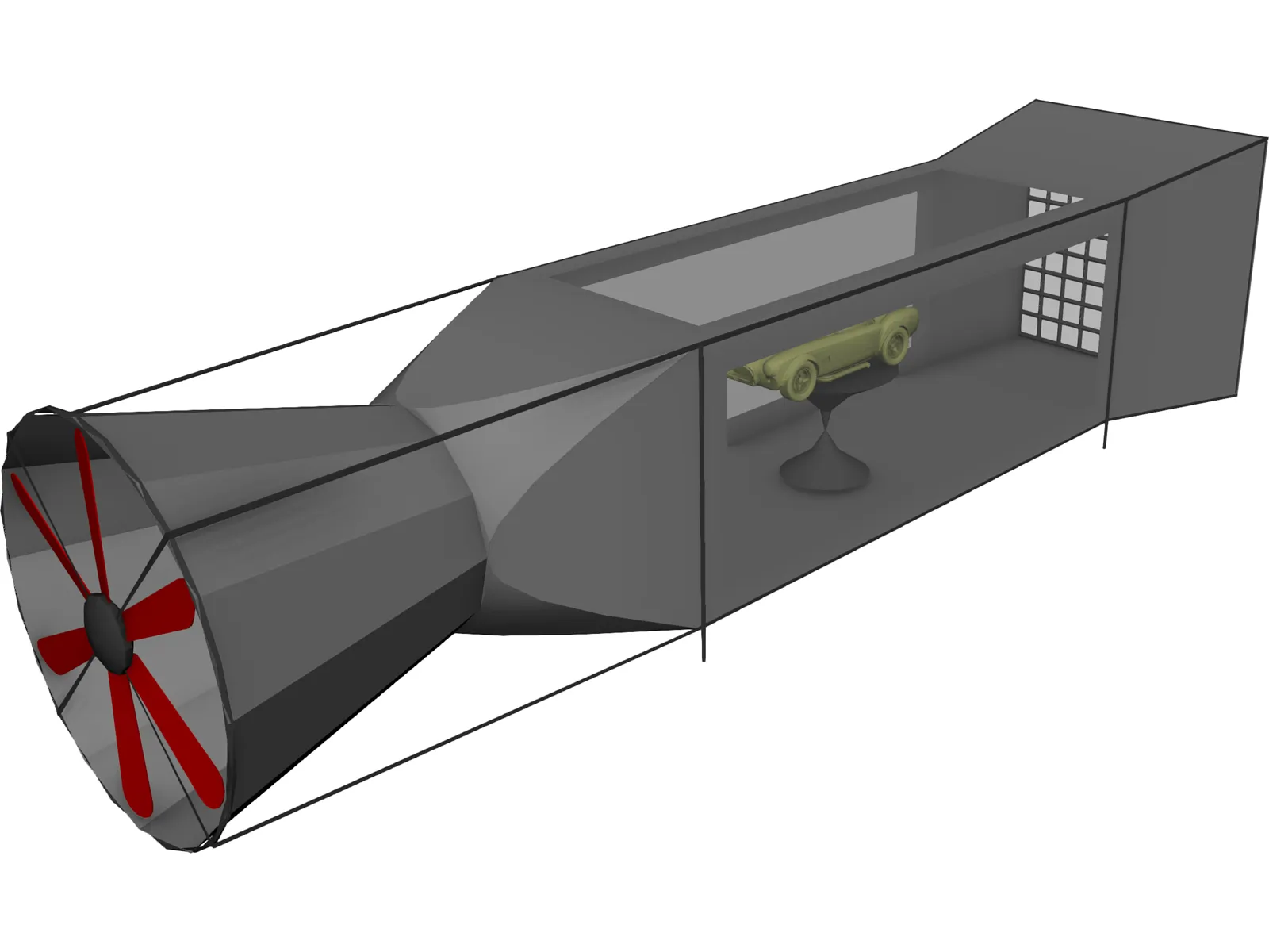 Wind Tunnel 3D Model main preview