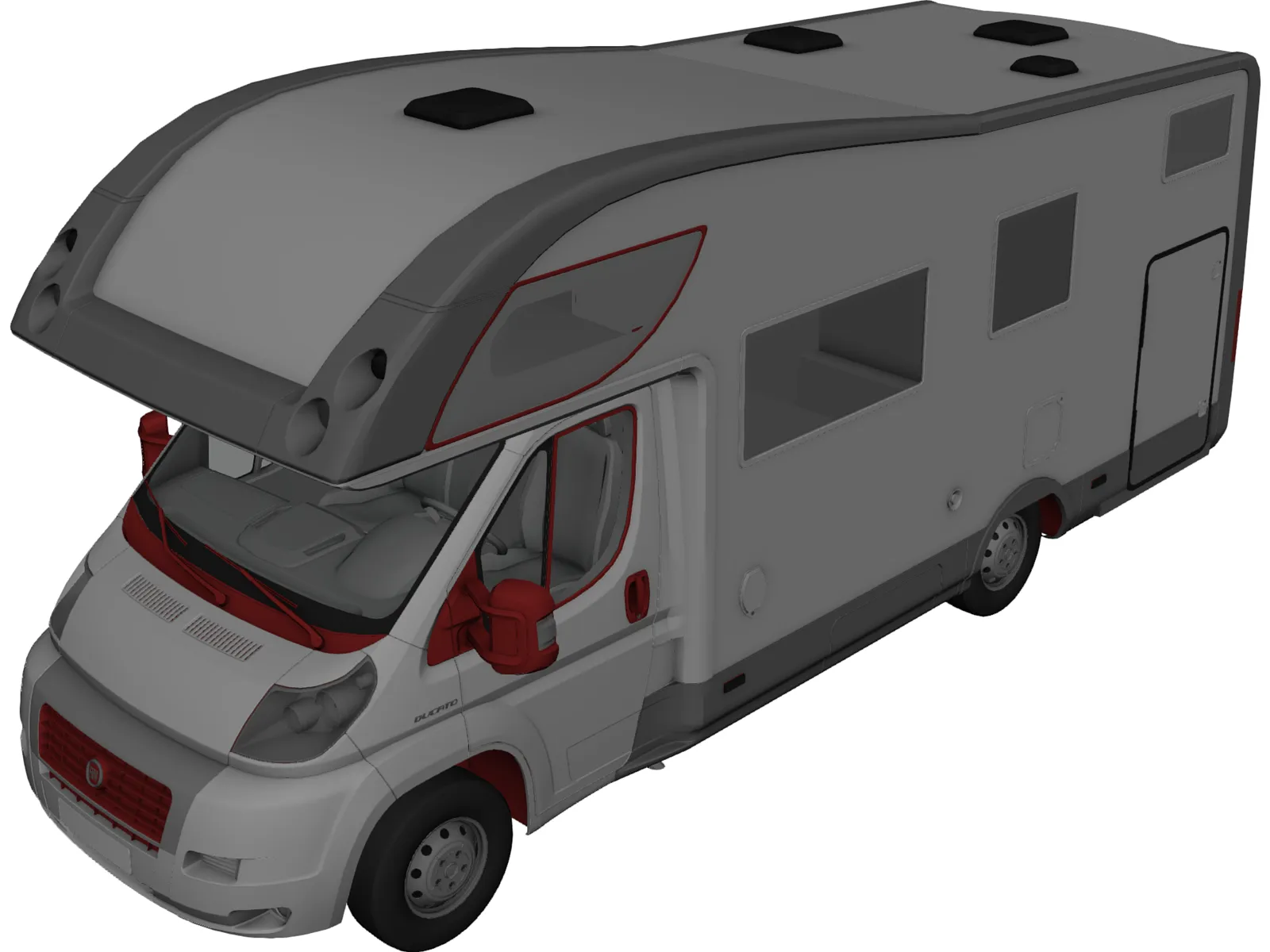 Fiat Ducato Camper Riviera 3D Model main preview