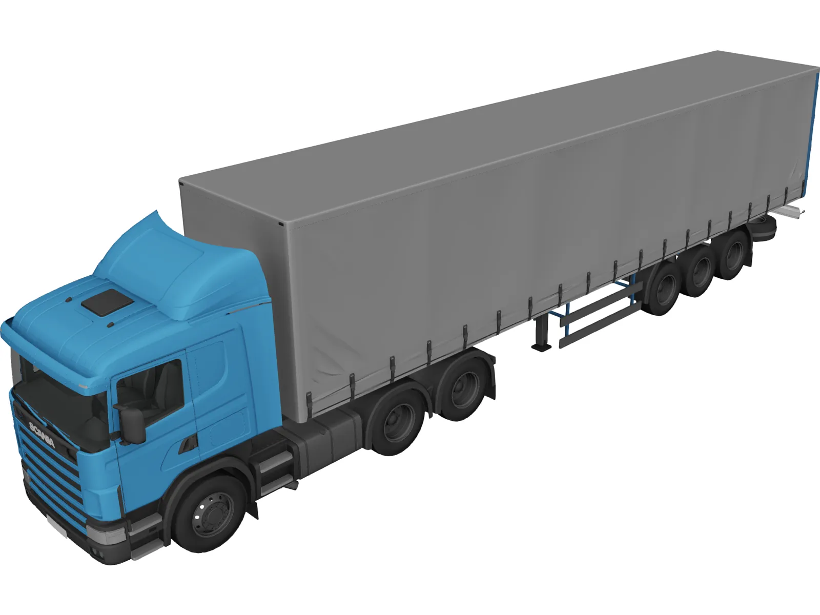 Scania 164l 420 3D Model main preview