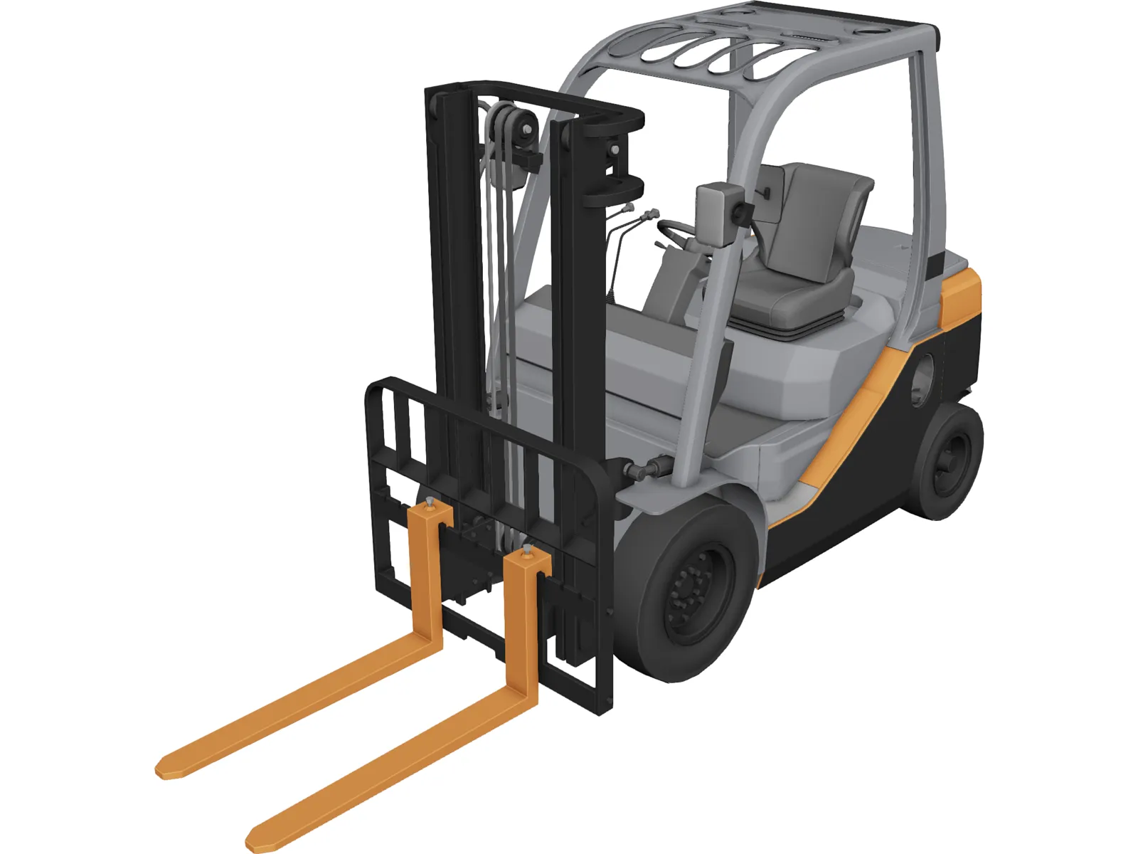 Forklift Toyota 3D Model main preview