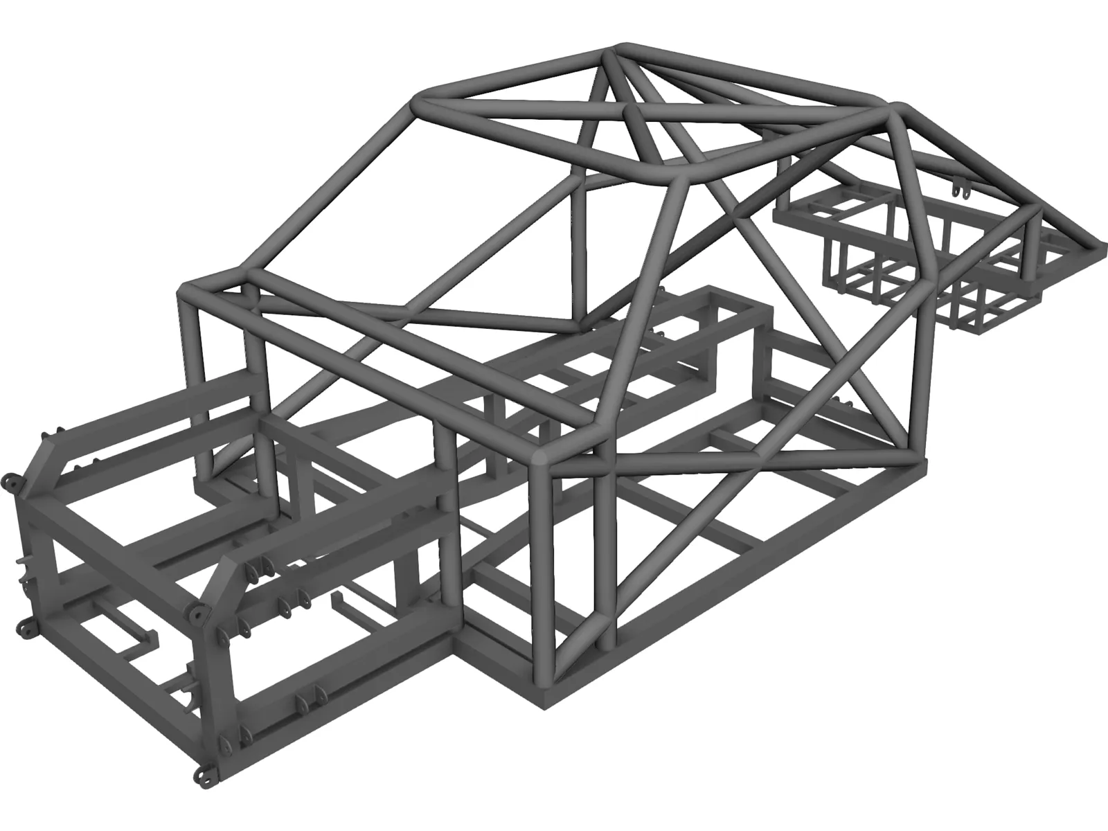 Spaceframe Chassis 3D Model main preview