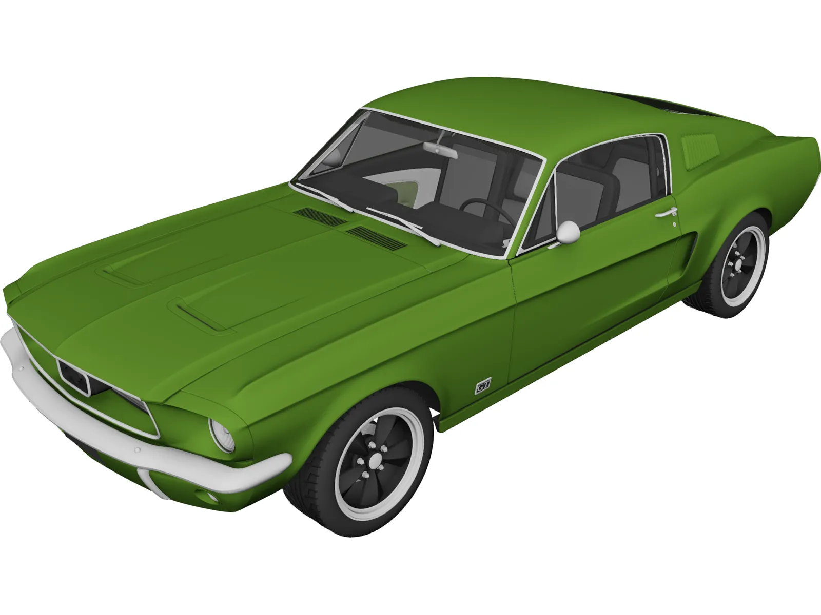 Ford Mustang Bullit (1967) 3D Model main preview