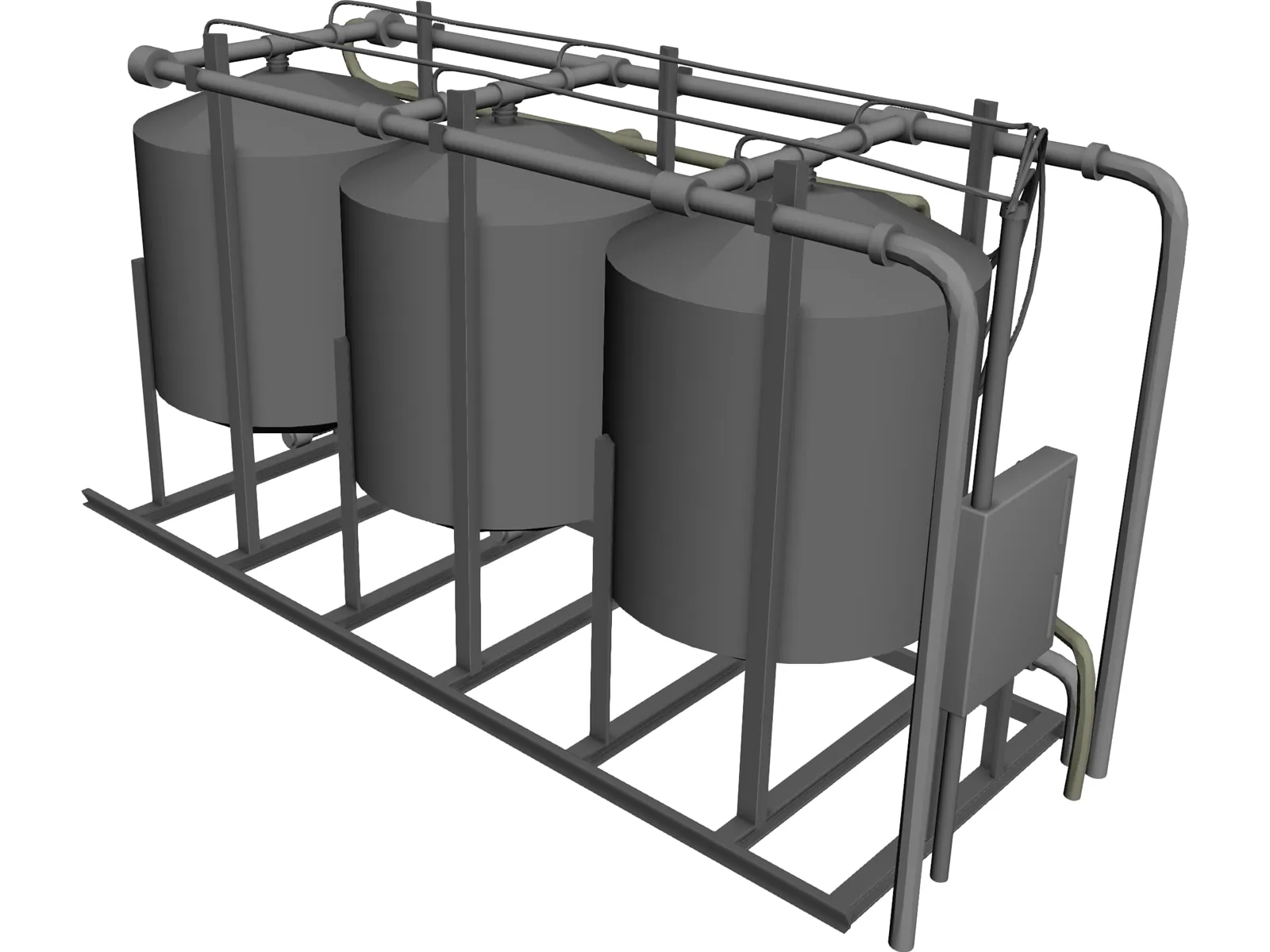 Water Filter Tanks 3D Model main preview