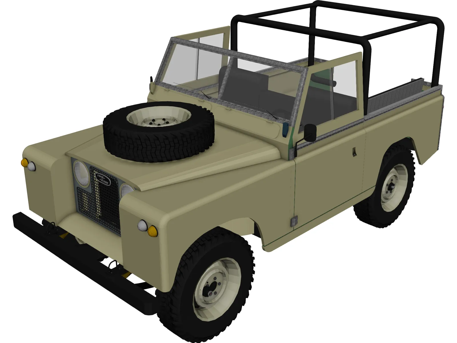 Land Rover Series IIa 88 3D Model main preview