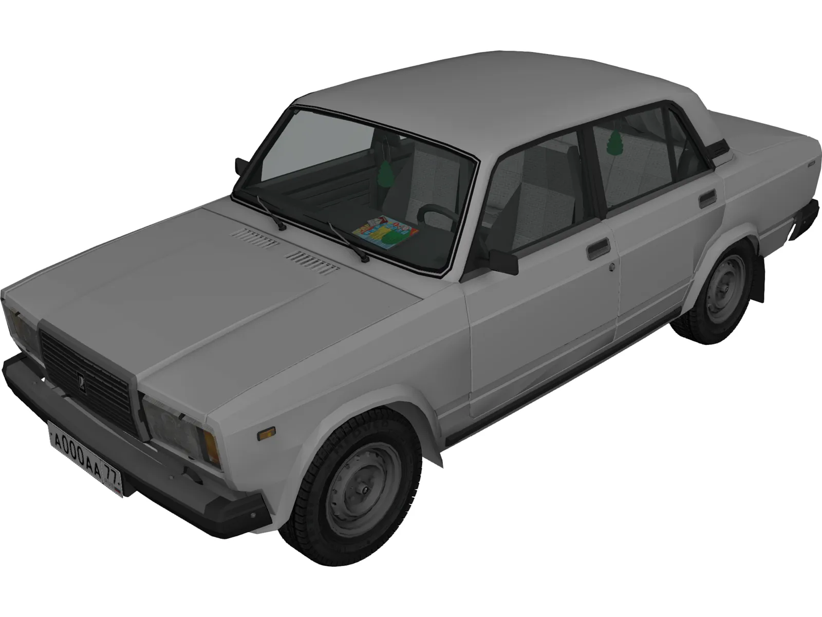 Vaz 2107 3D Model main preview