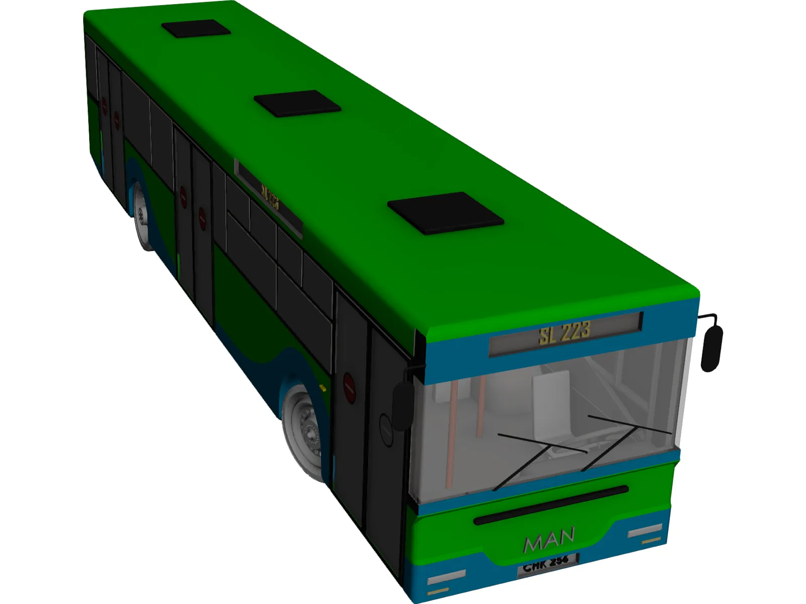Man Bus 3D Model main preview