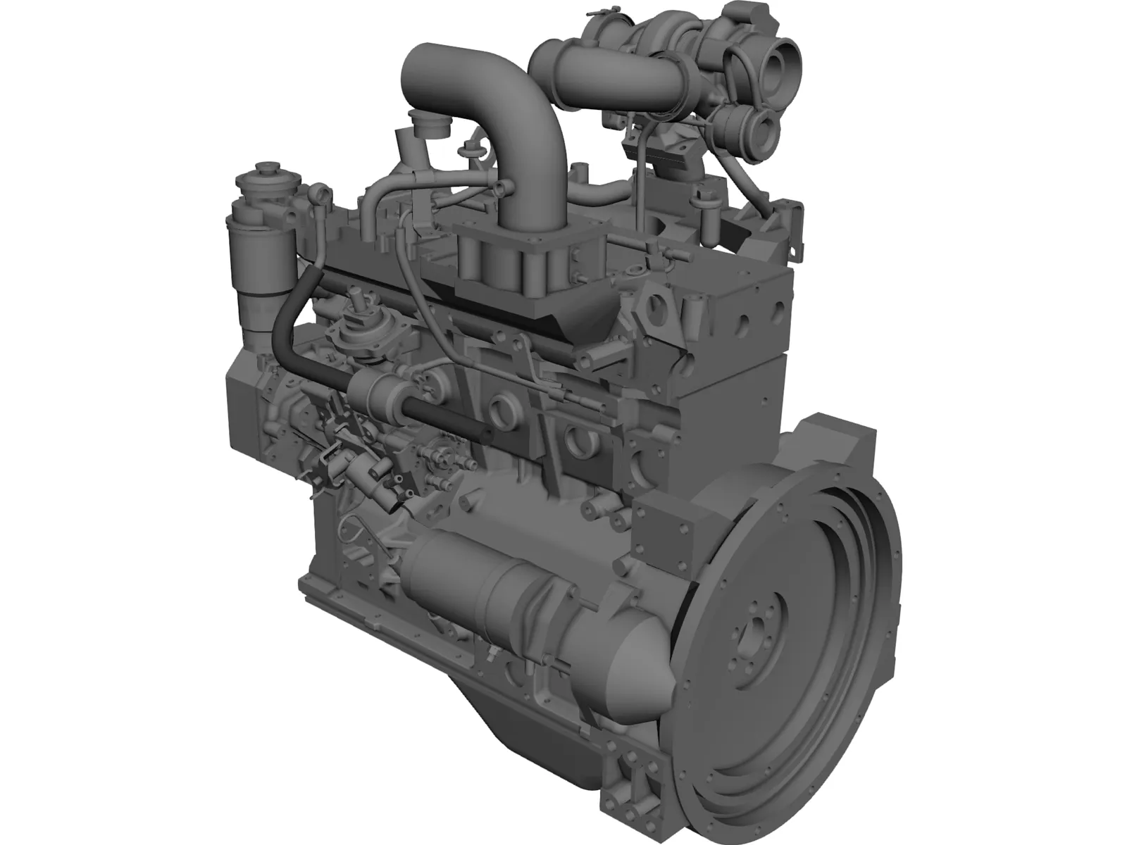 Cummins B3.3TAA Engine 3D Model main preview