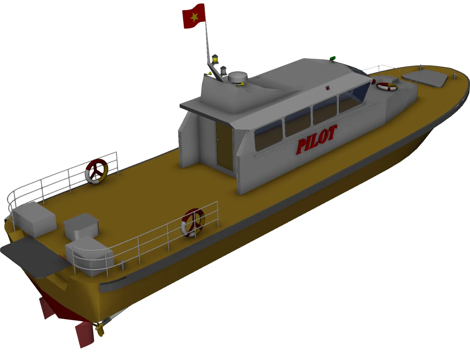 Pilot Ship 3D Model main preview