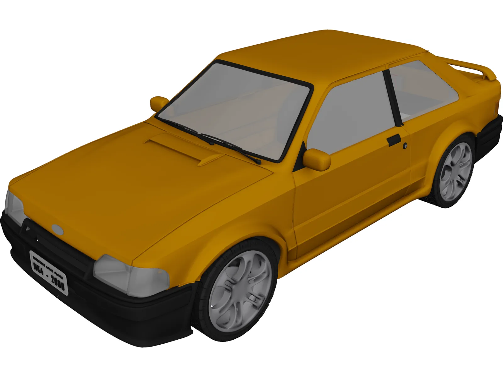 Ford Escort MK4 3D Model main preview