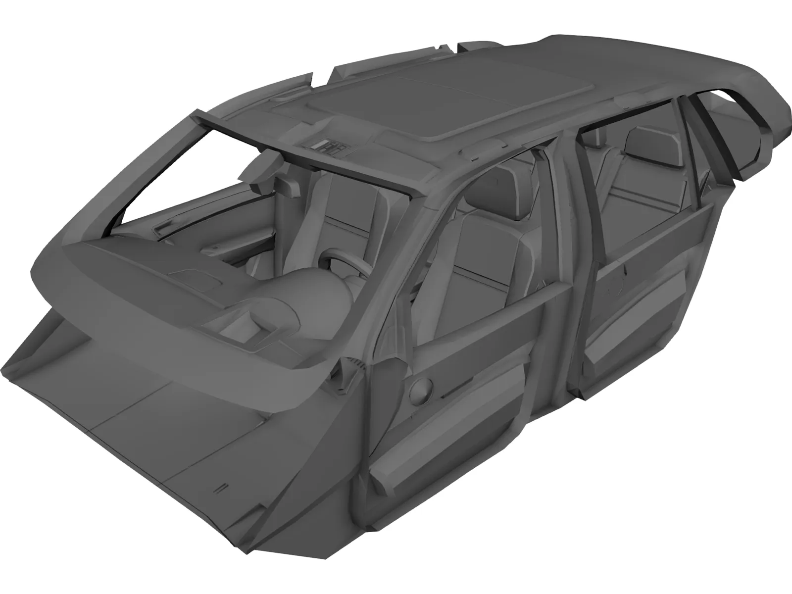 Interior BMW X5 M (2011) 3D Model main preview