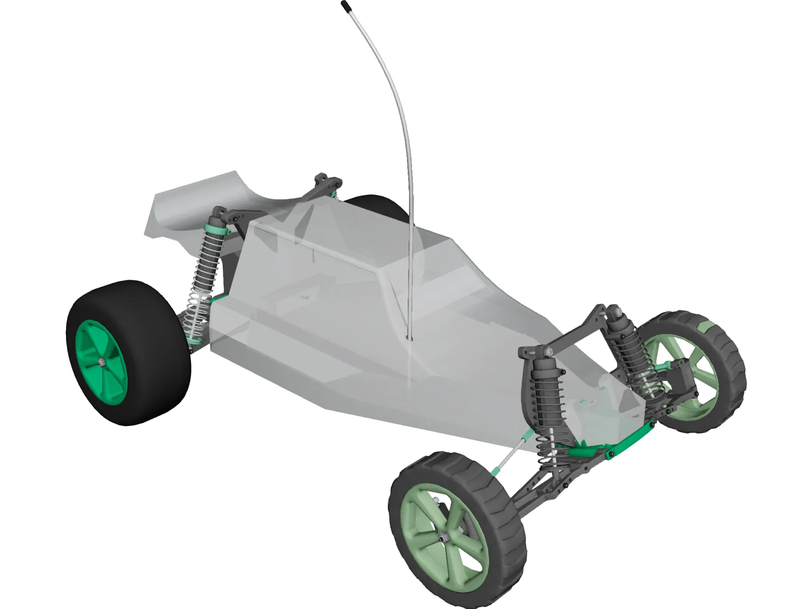 Losi RC Car 3D Model main preview
