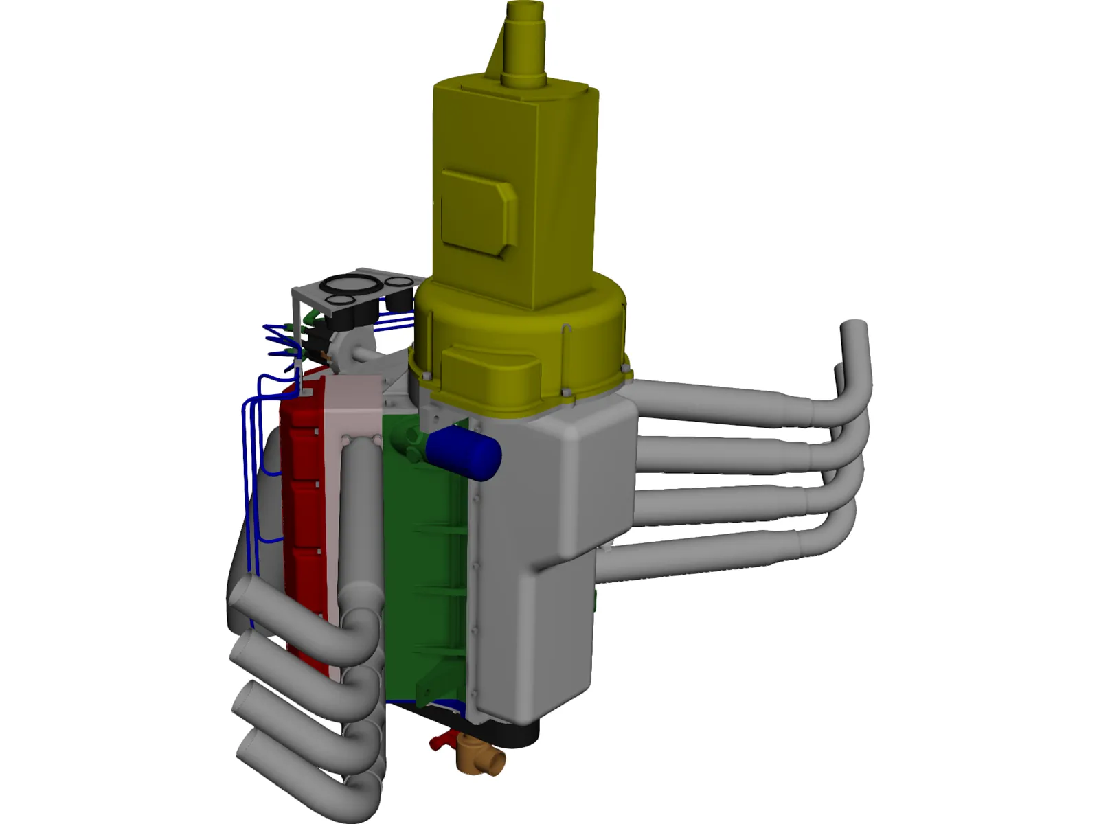 Dragster Engine 3D Model main preview