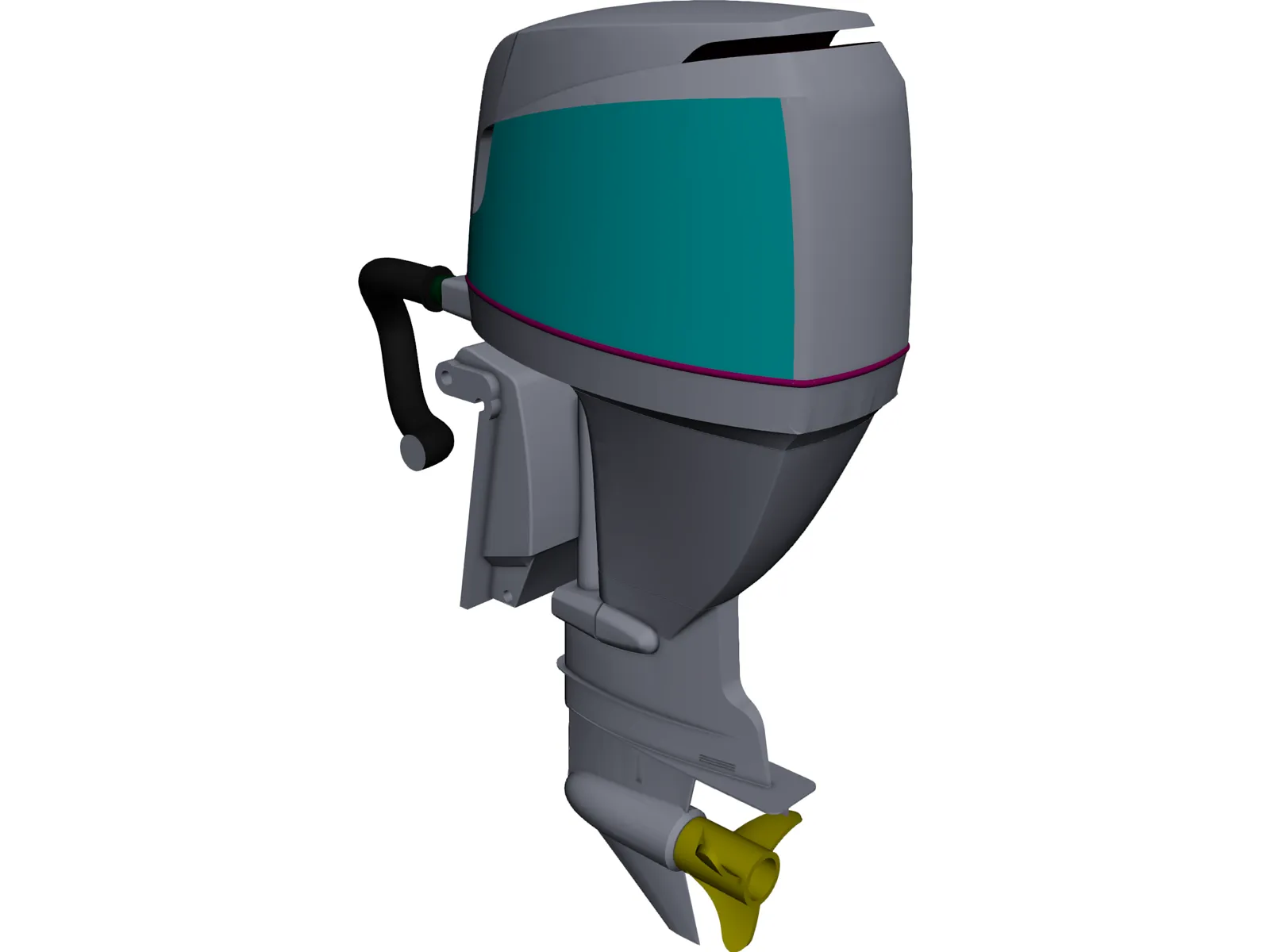Yamaha Outboard Motor 3D Model main preview