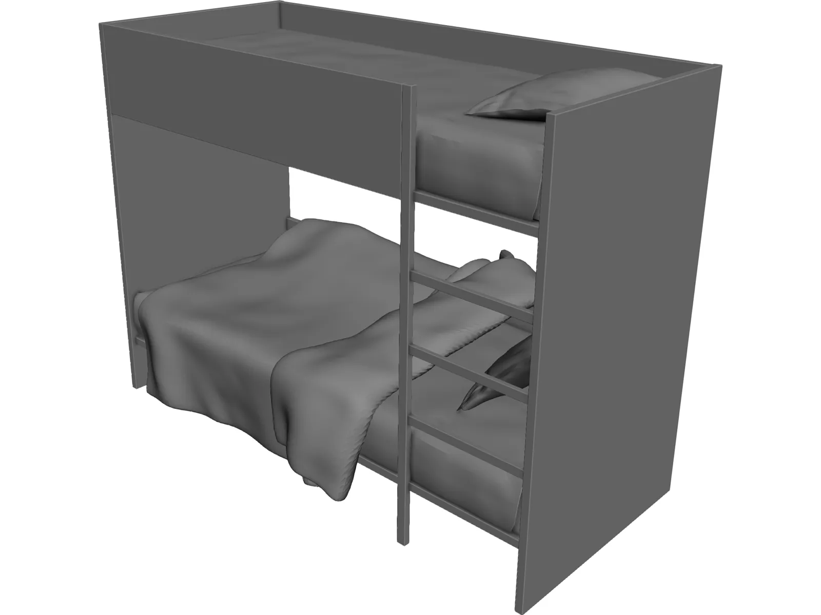Children Stacked Bed 3D Model main preview