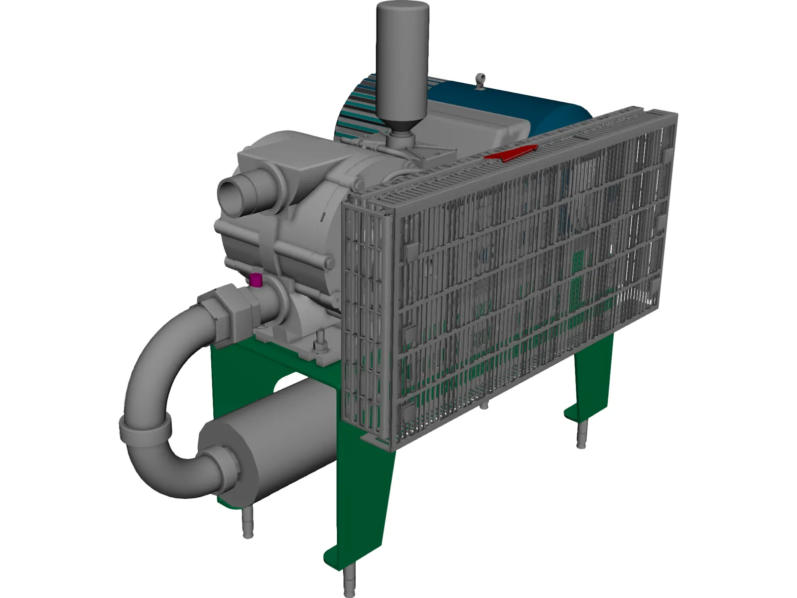 Vacuum Pump 3D Model main preview