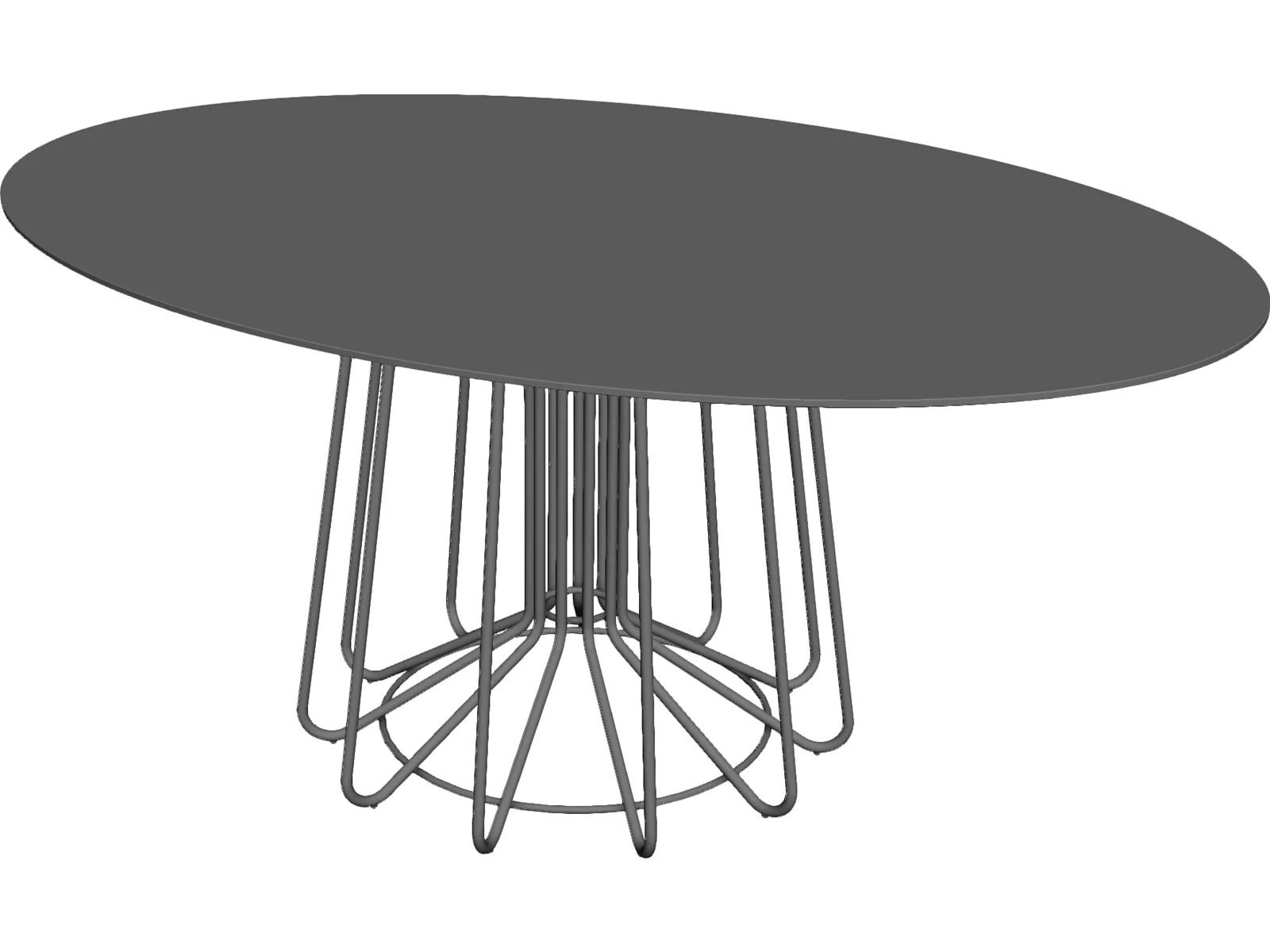 Zanotta Big Wire Elipse Table 3D Model main preview