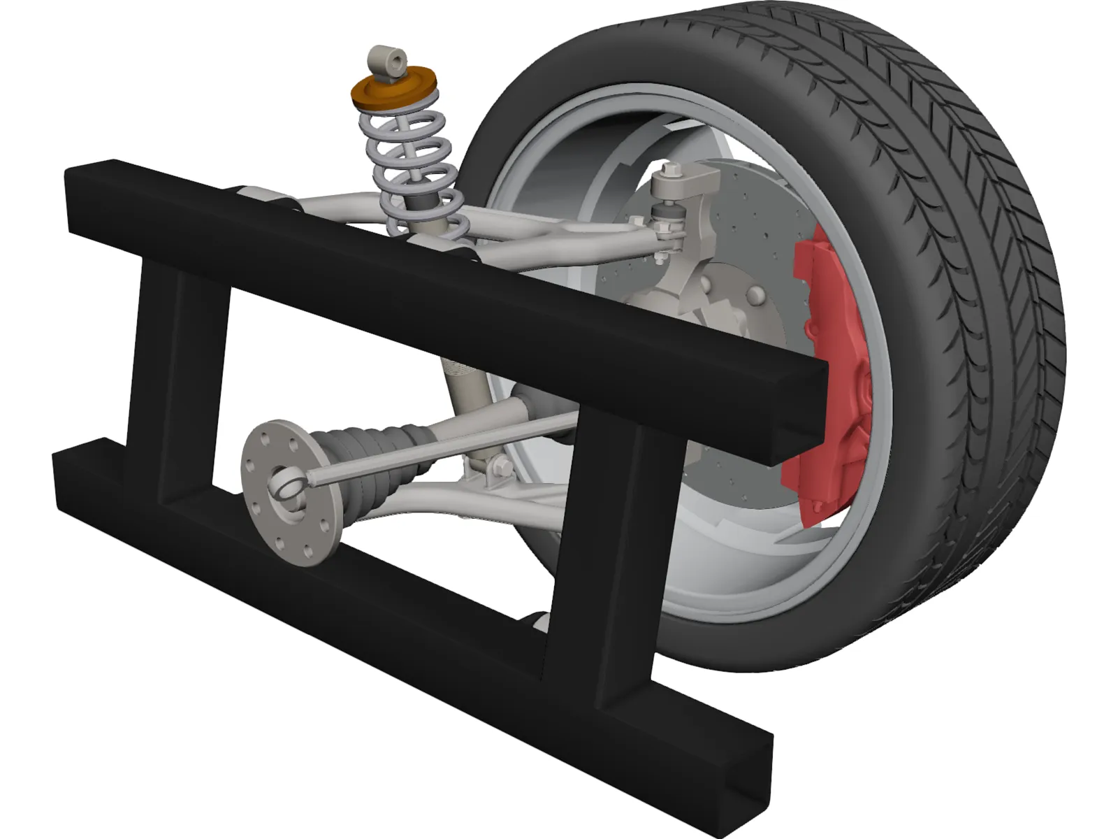 Suspension Vehicle 3D Model main preview
