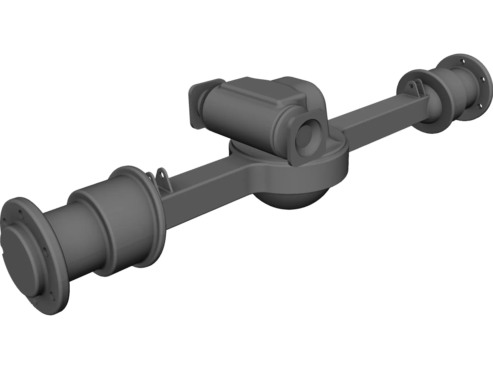 Rockwell Front Axle 3D Model main preview
