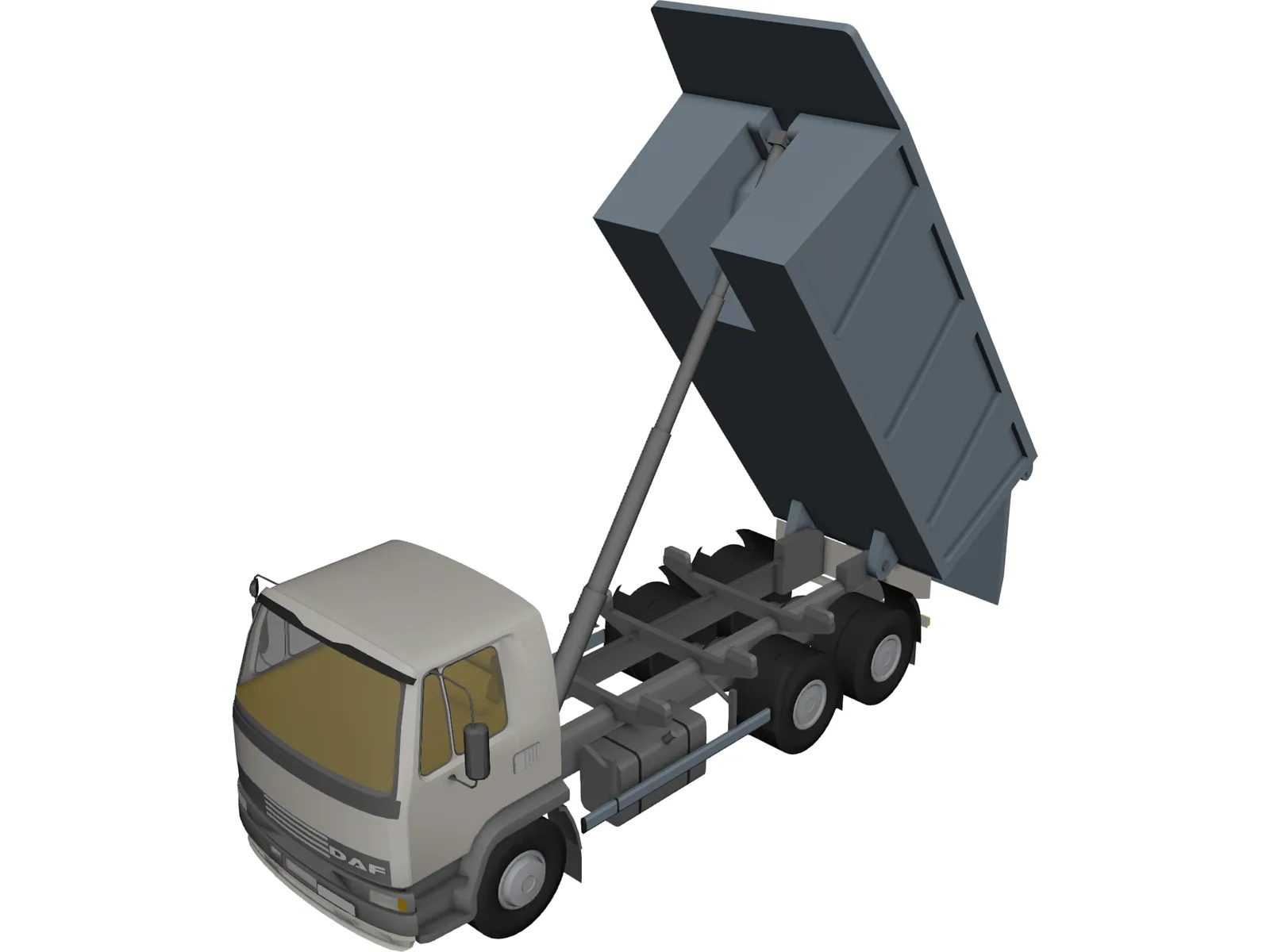 DAF Tipper Truck 3D Model main preview