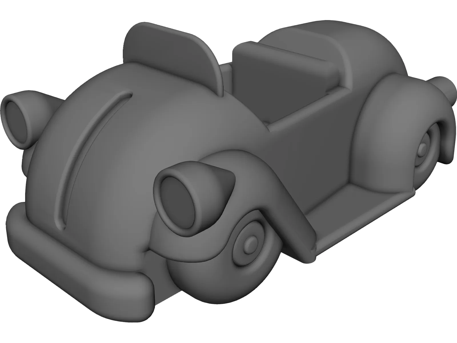 Cartoon Car 3D Model main preview