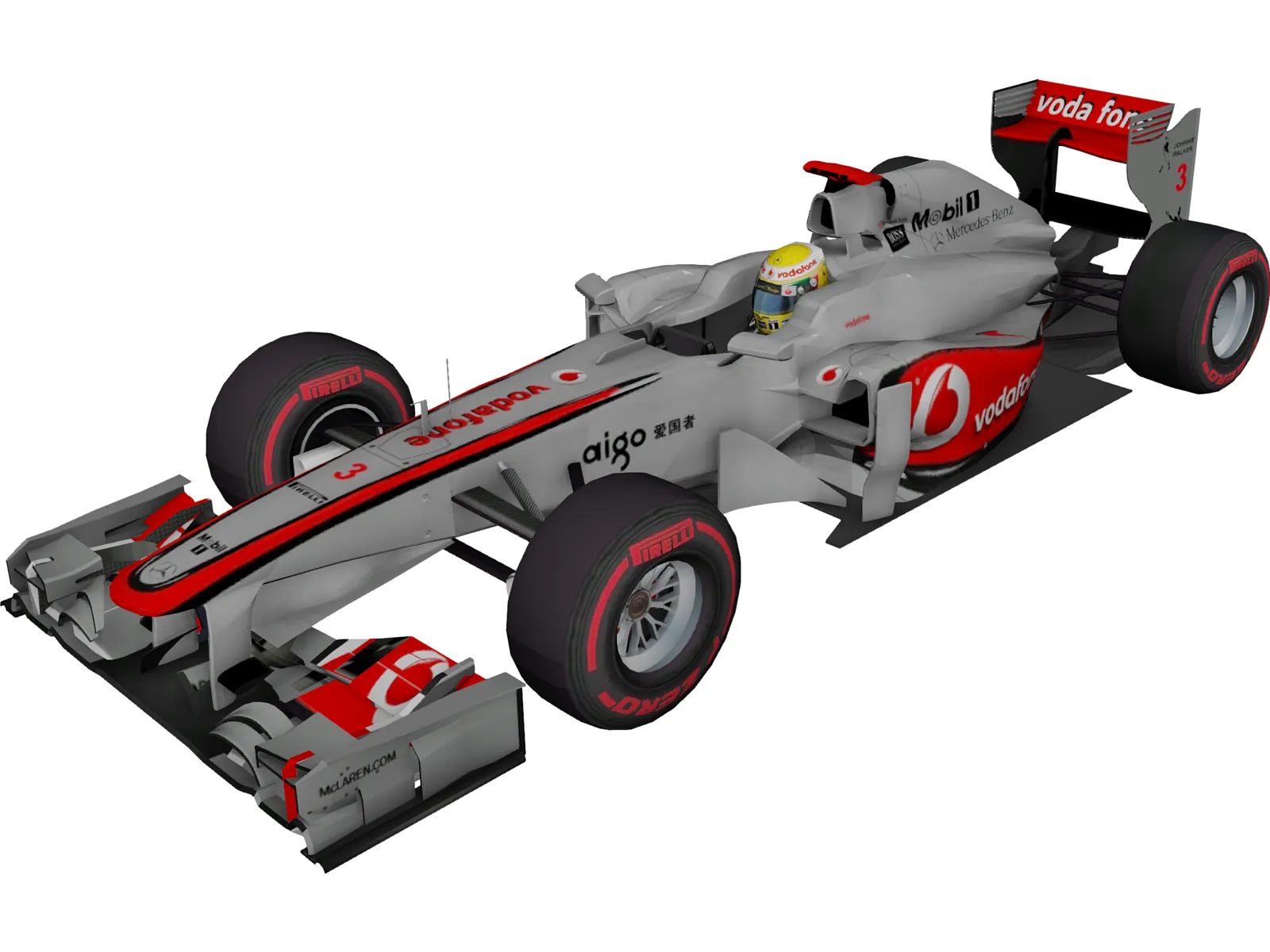 McLaren F1 Hamilton (2011) 3D Model main preview
