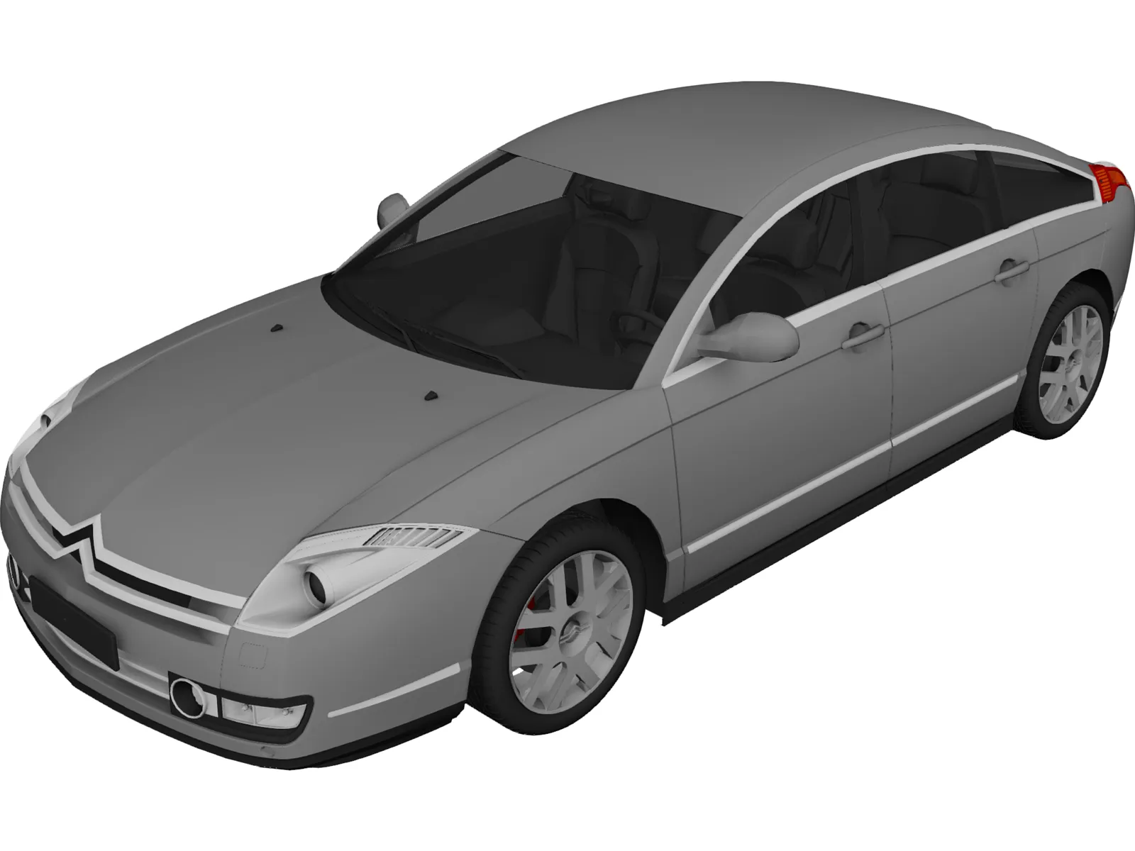 Citroen C6 (2009) 3D Model main preview