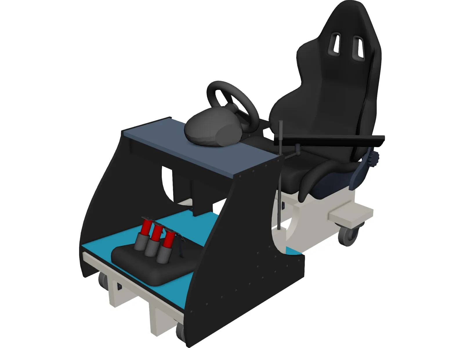 Racing Game Cockpit 3D Model main preview