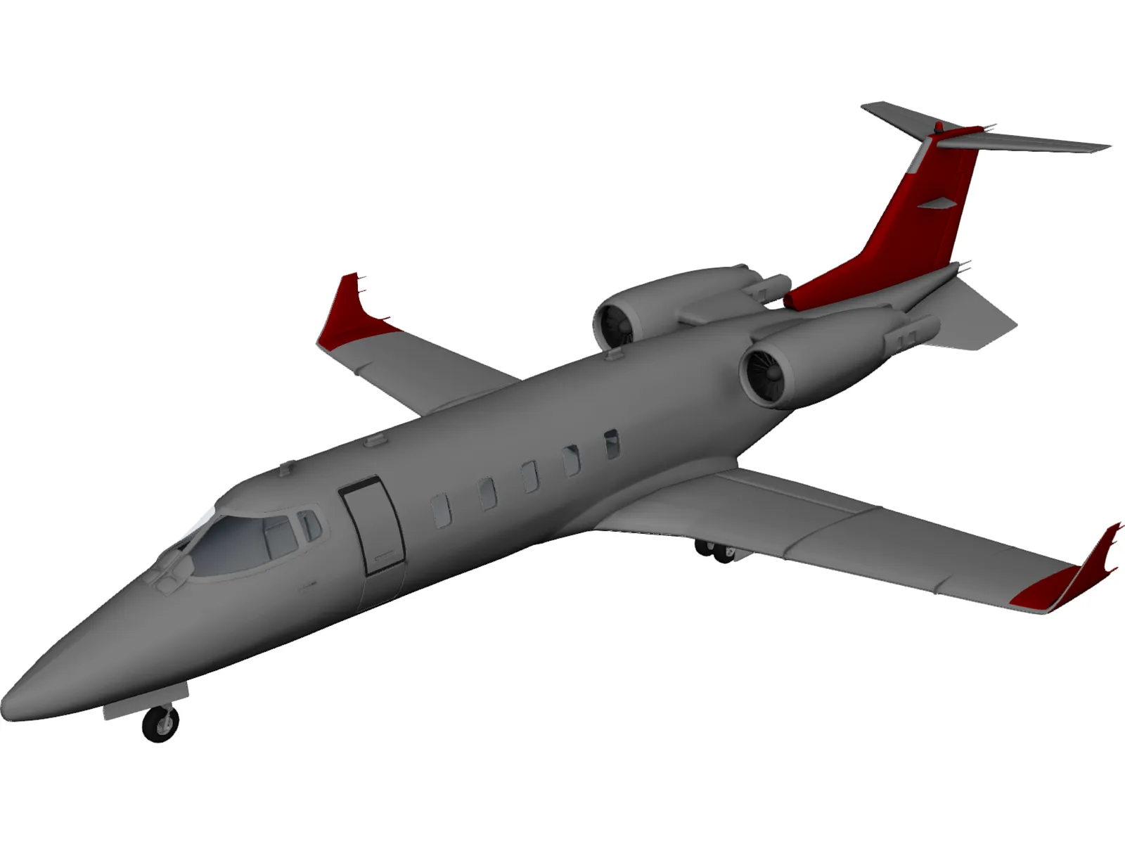 Bombardier Learjet 3D Model main preview