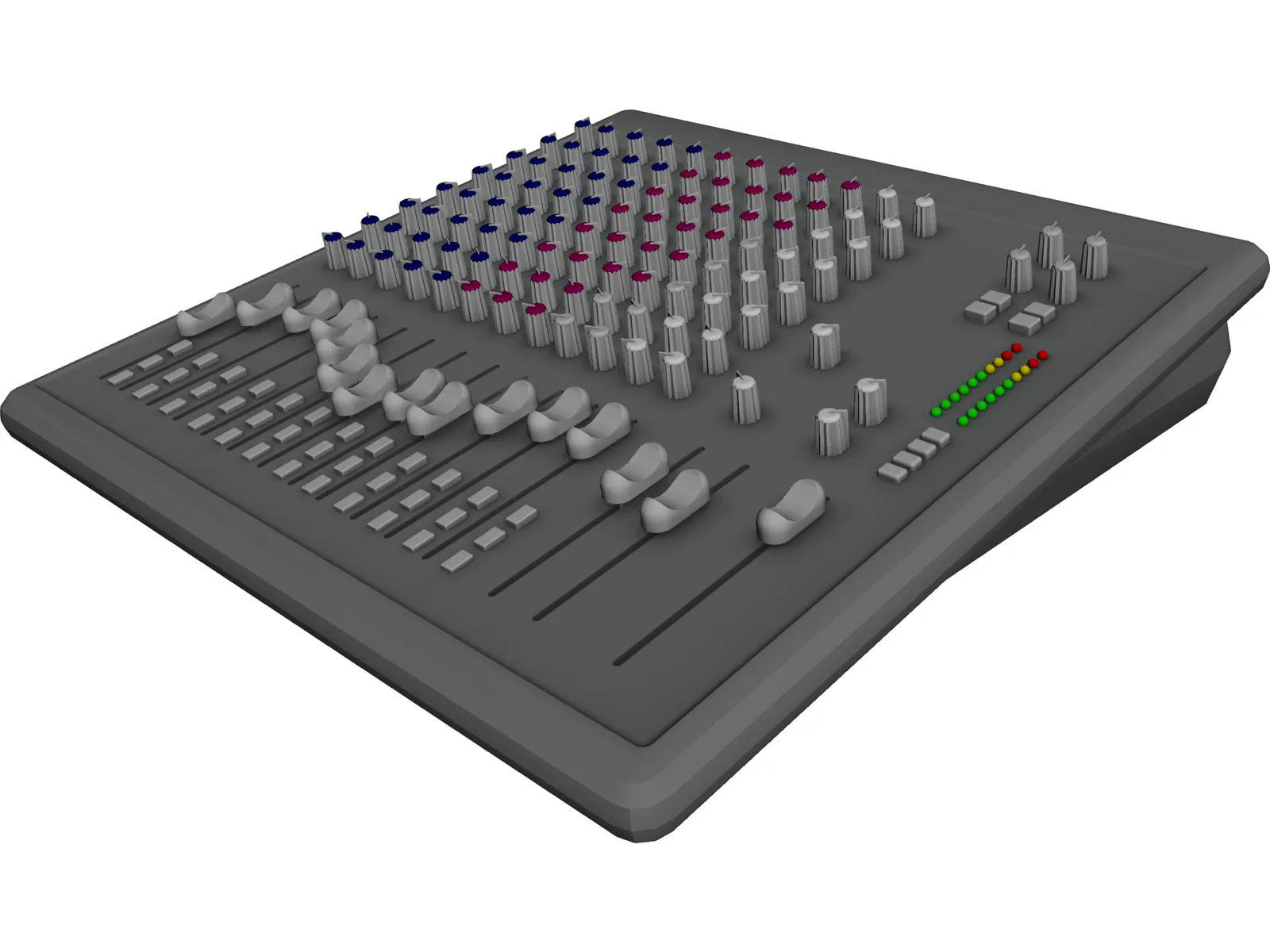 Audio Mixing Console 3D Model main preview