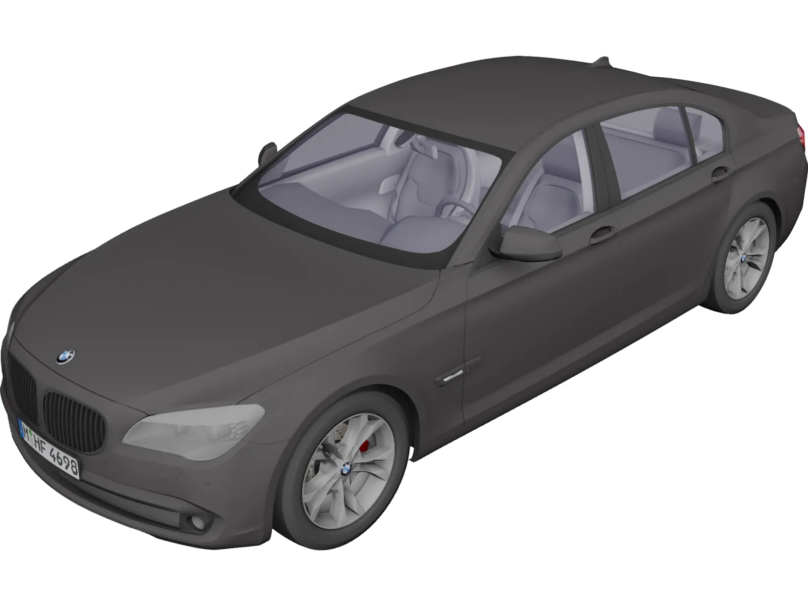 BMW 760 Li 3D Model main preview