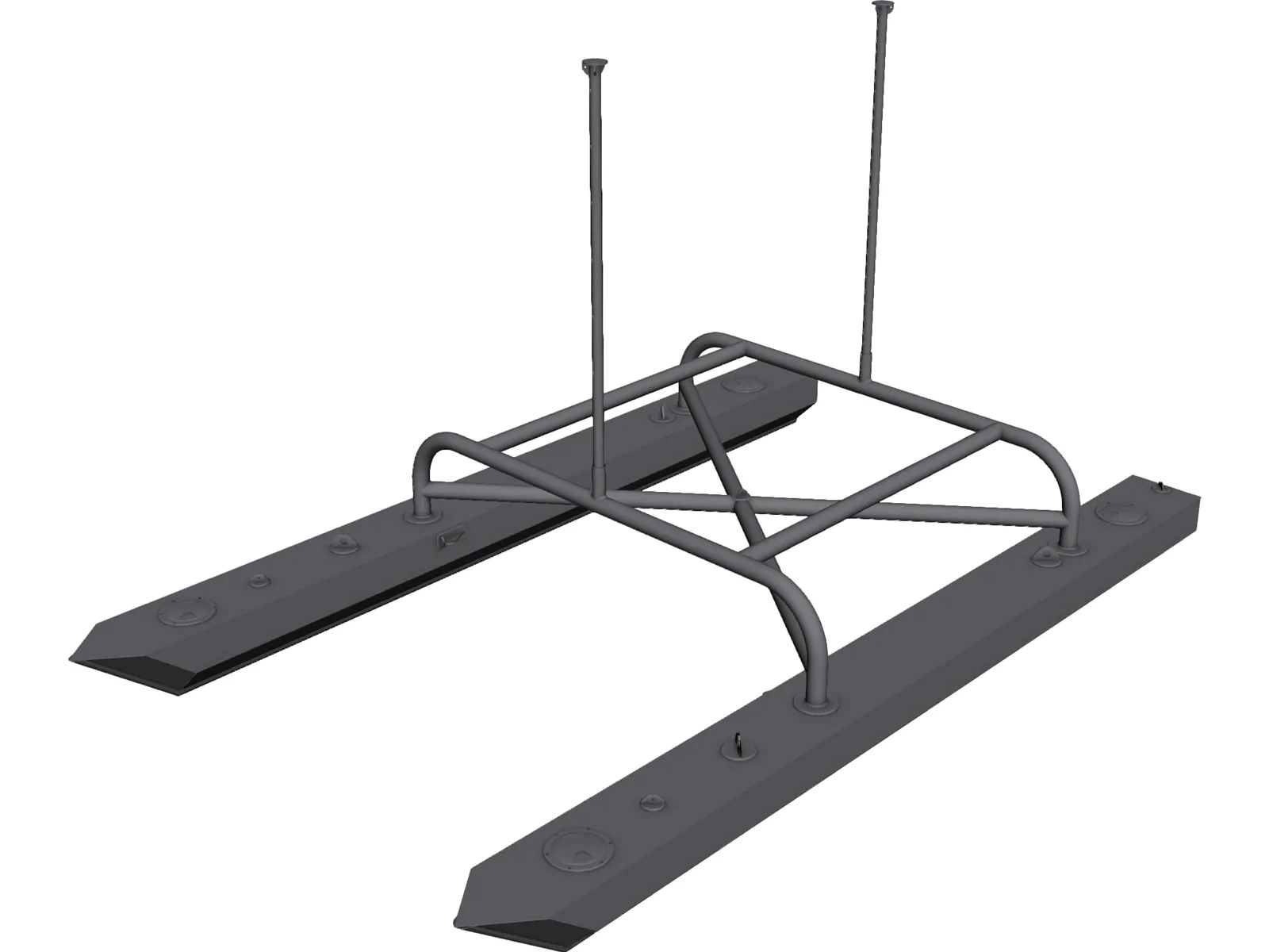 Catamaran Flotadores 3D Model main preview