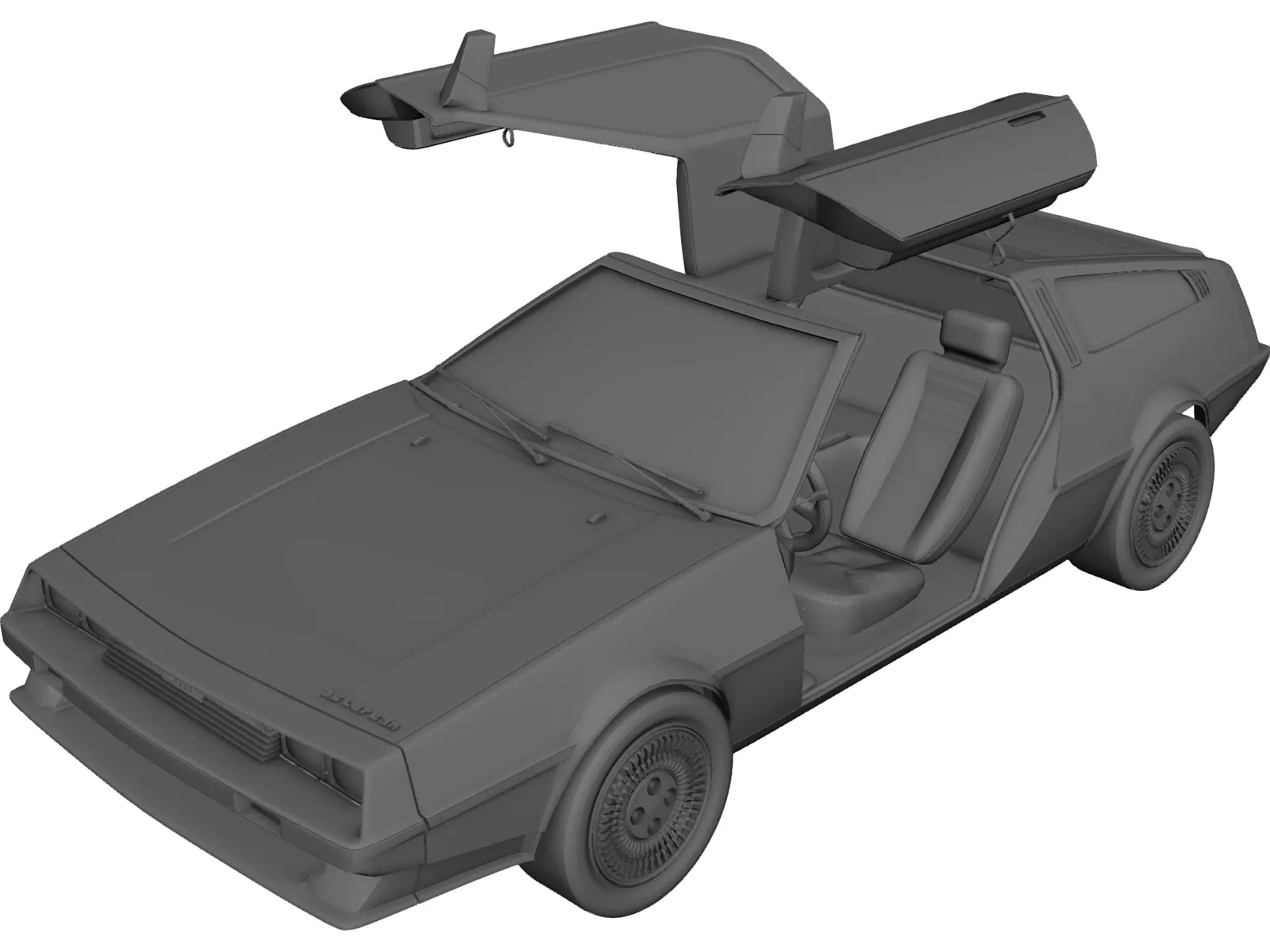 DMC DeLorean (1980) 3D Model main preview