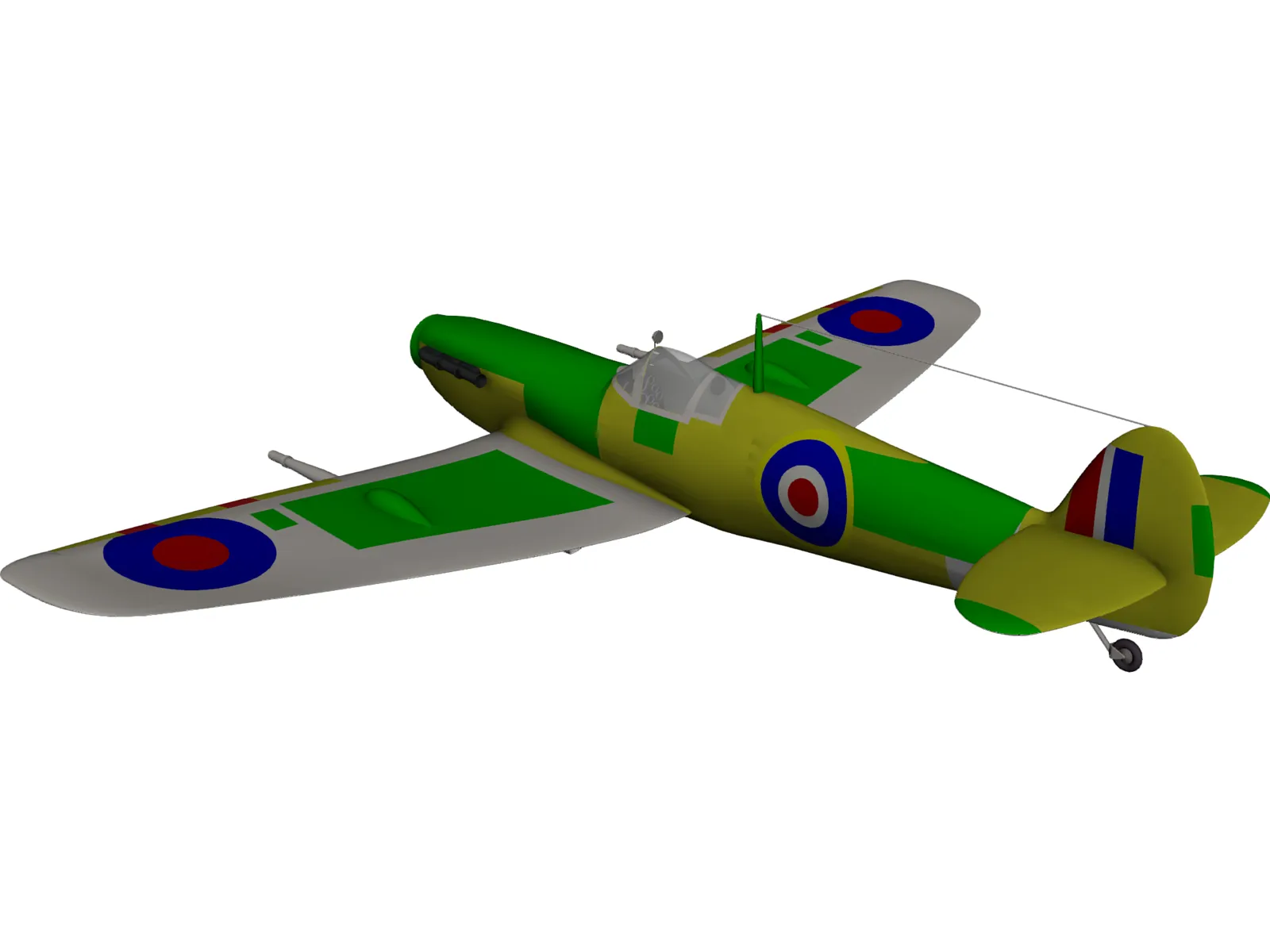 Supermarine Spitfire 3D Model main preview
