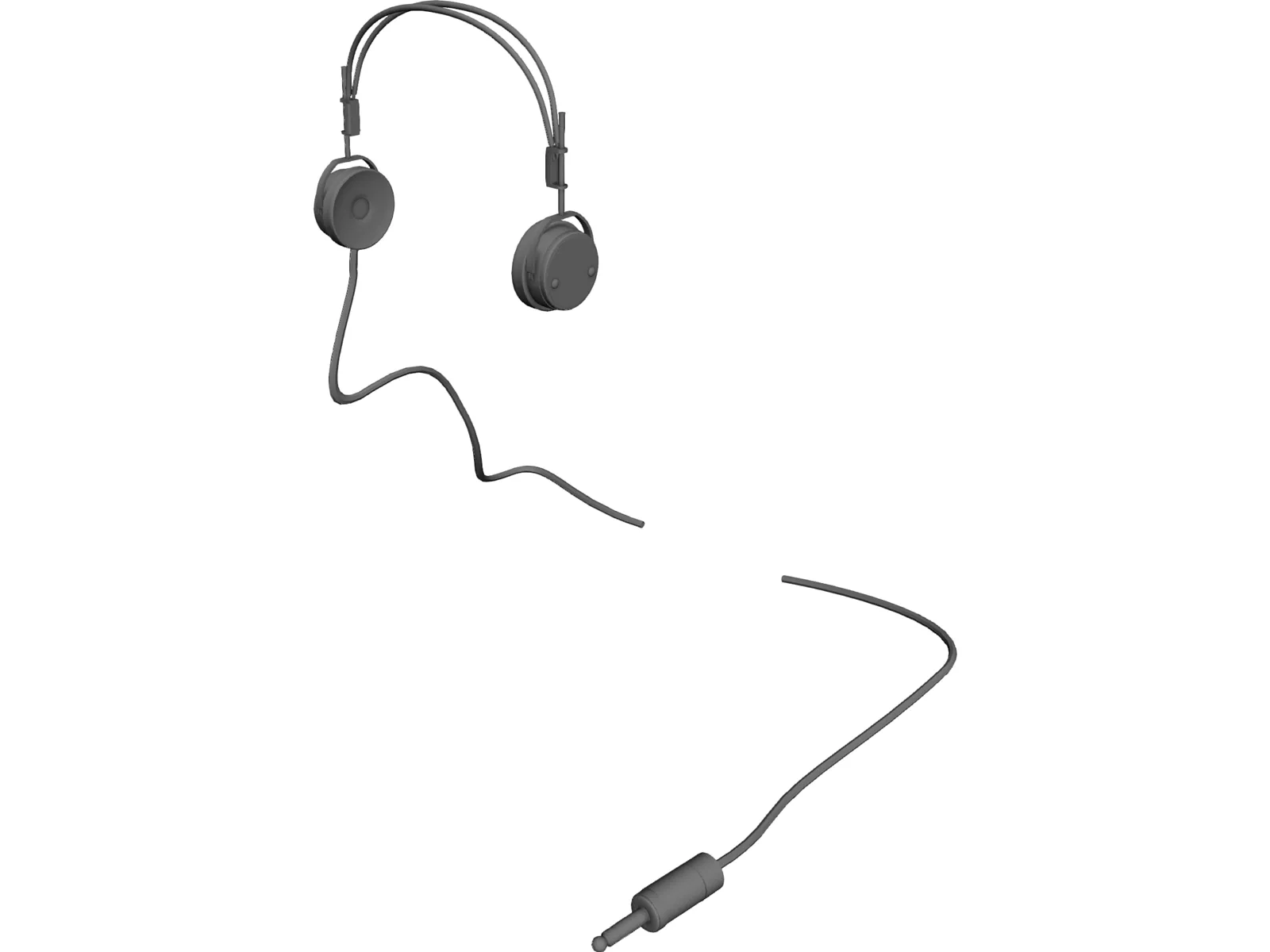 Thomas Headphones 1950`s 3D Model main preview