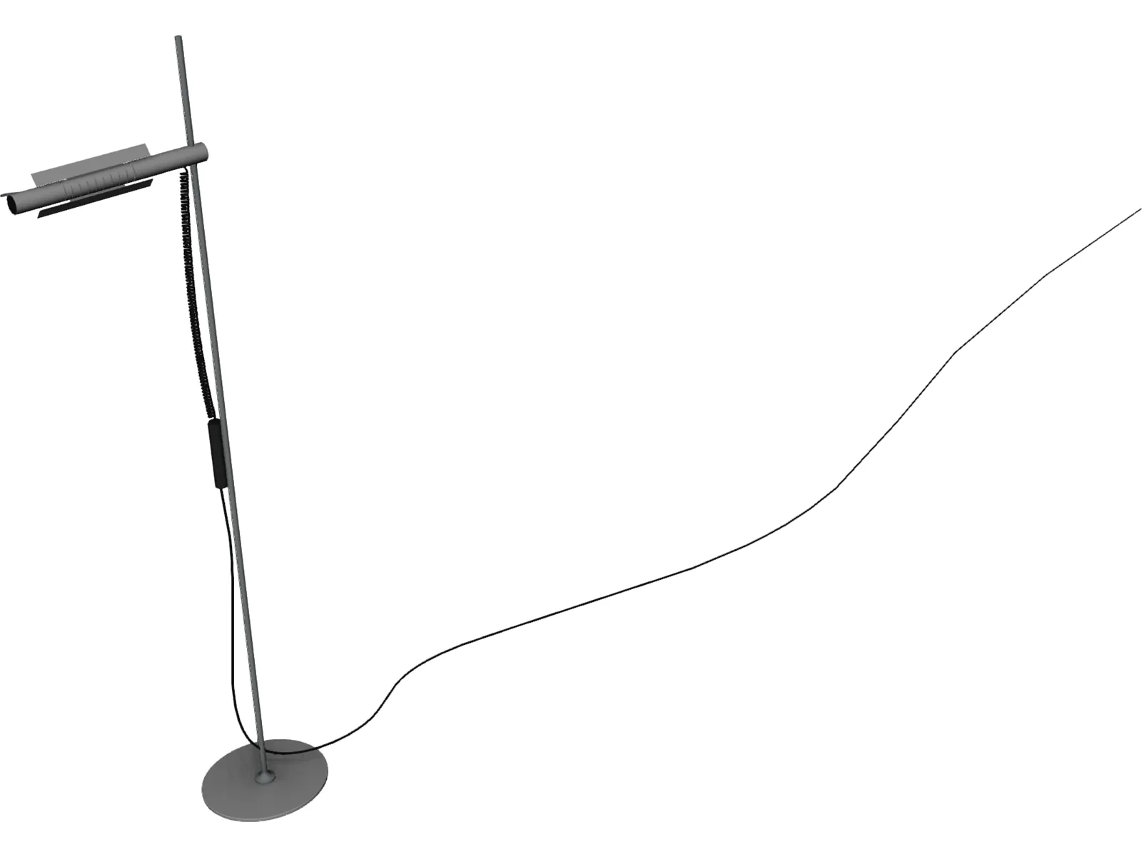 Halogen Floor Lamp 3D Model main preview