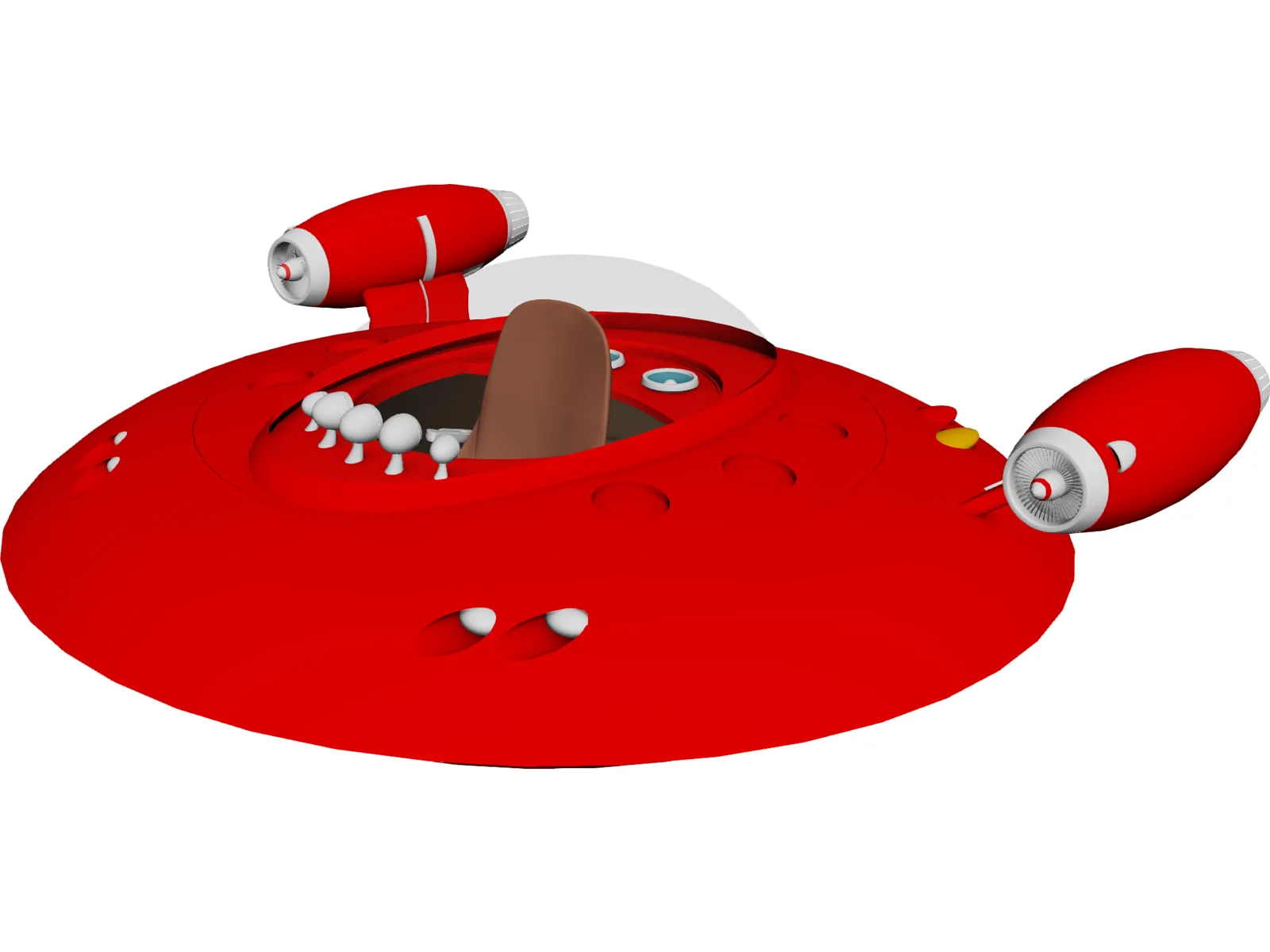 UFO Toy Model 3D Model main preview