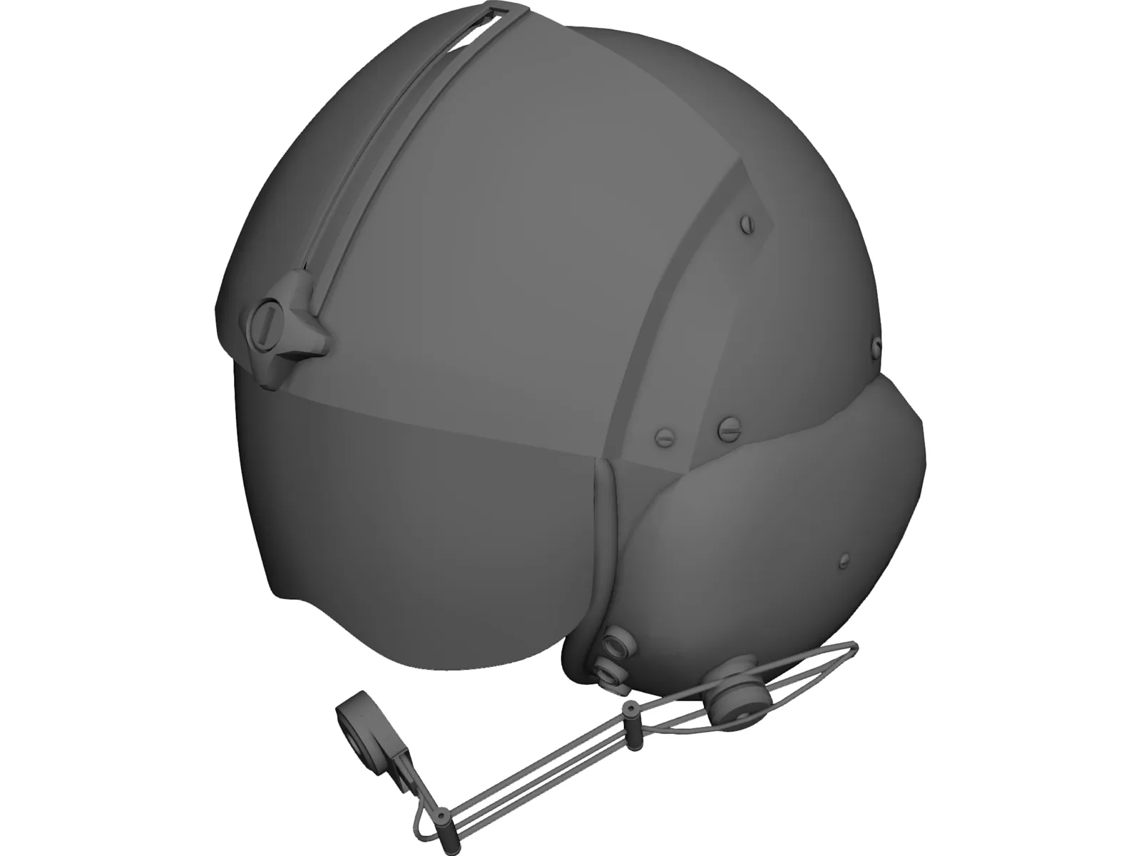 Pilot Helmet 3D Model main preview