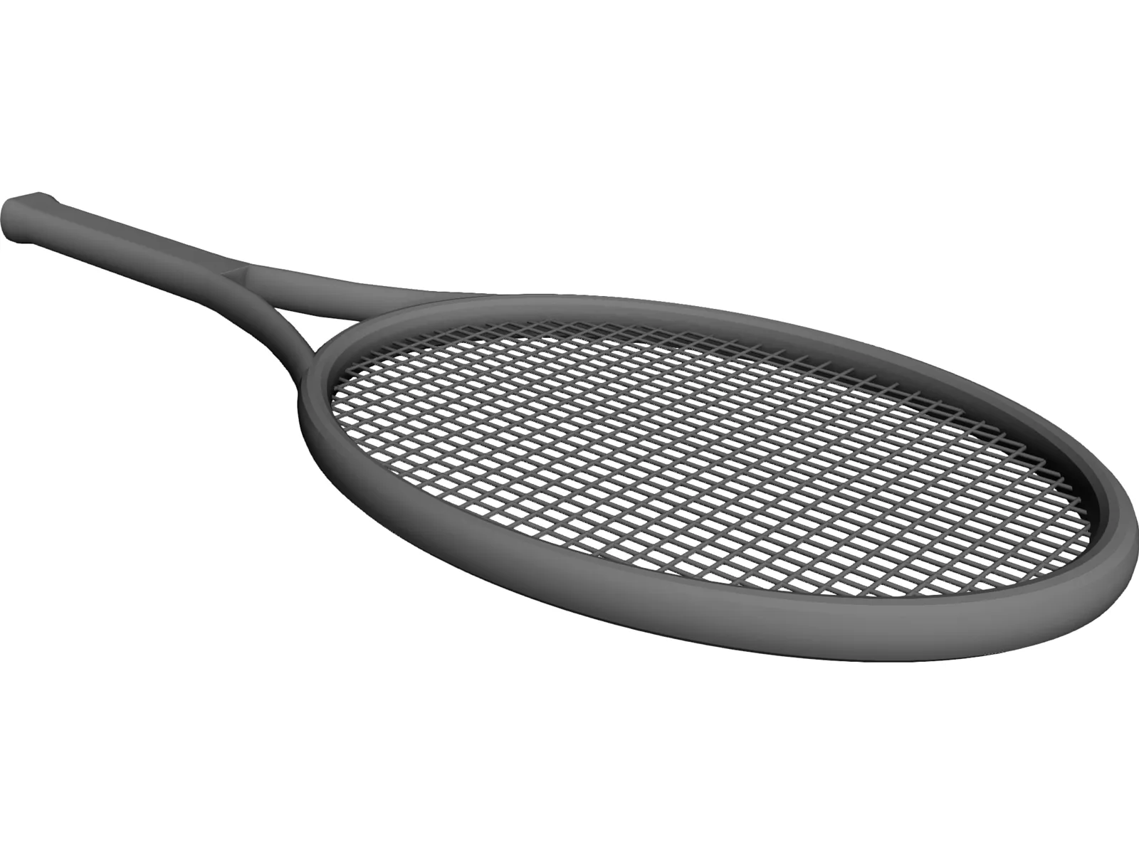 Tennis Racket 3D Model main preview