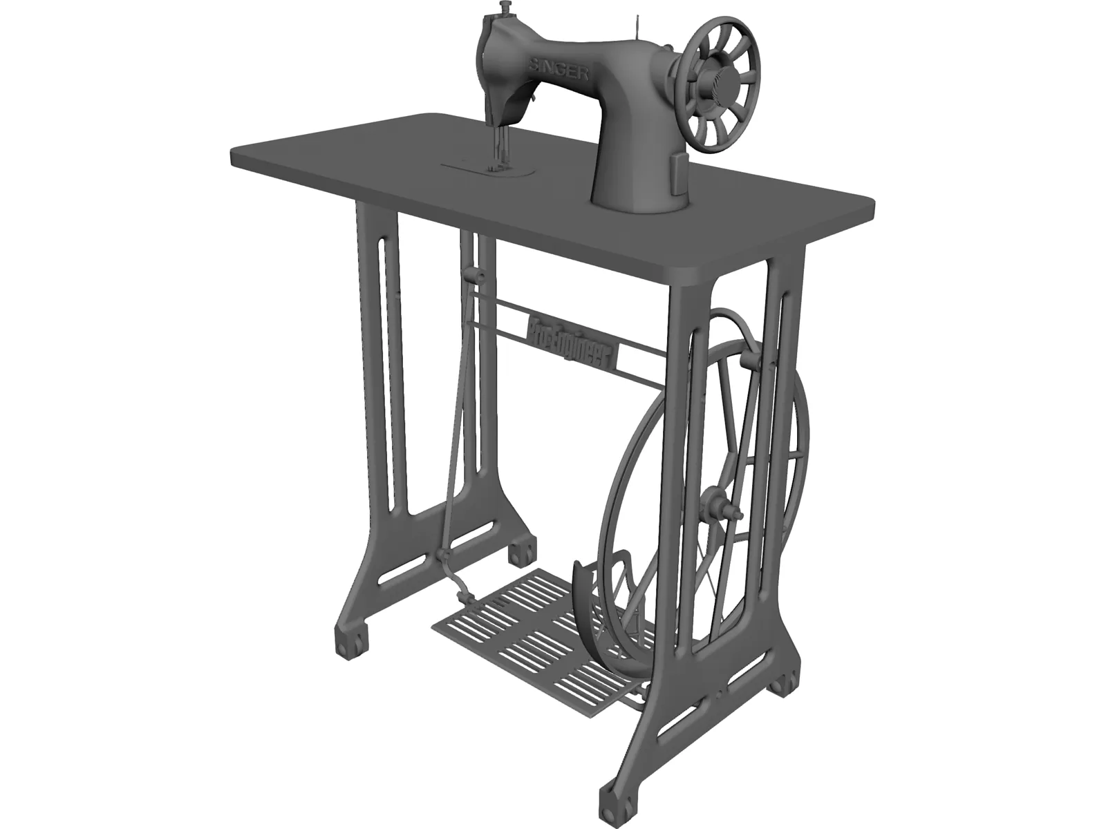 Sewing Machine 3D Model main preview