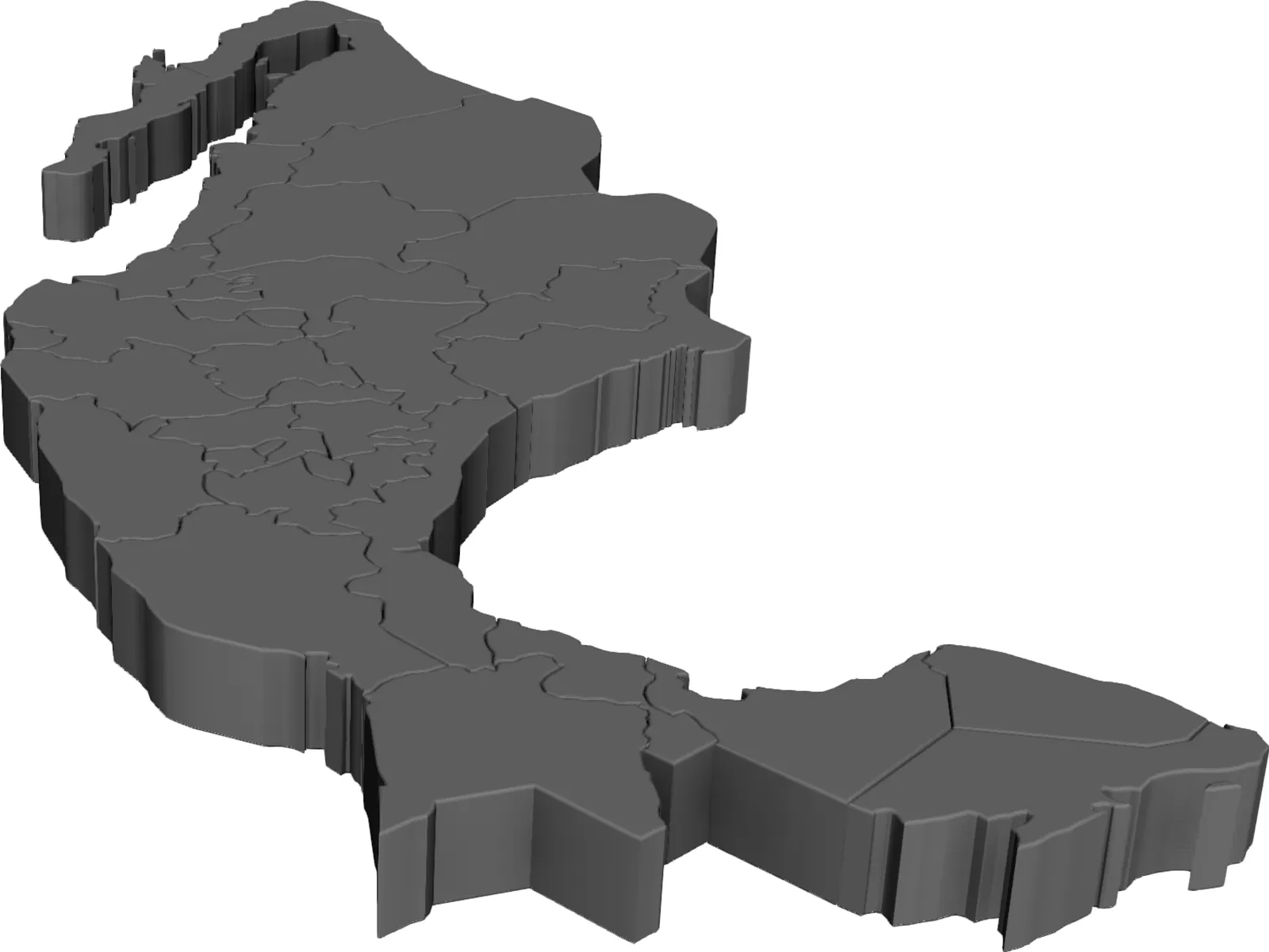 Map of Mexico 3D Model main preview