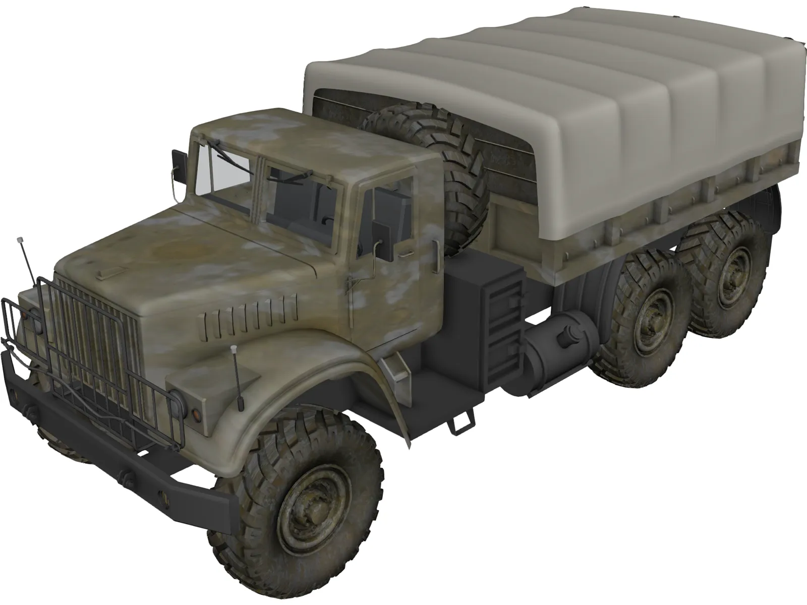 Kraz-255B 3D Model main preview