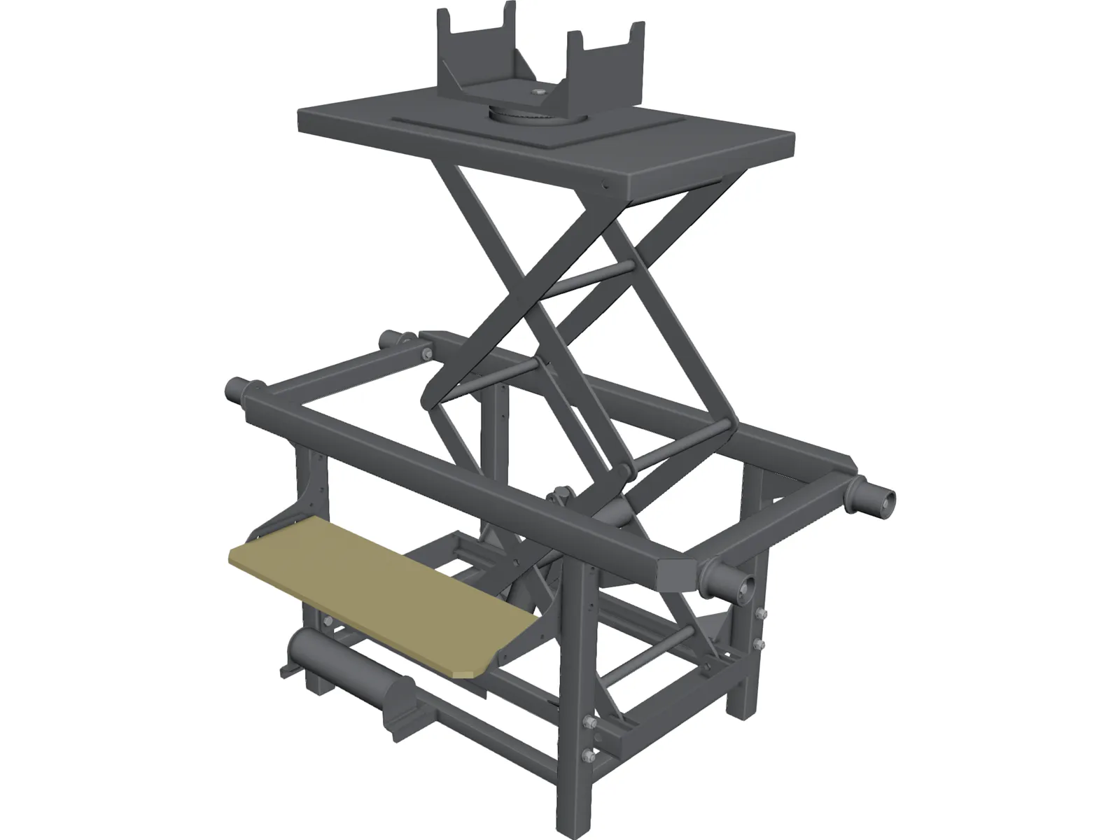 Trolley with Hidraulic Lifter 3D Model main preview